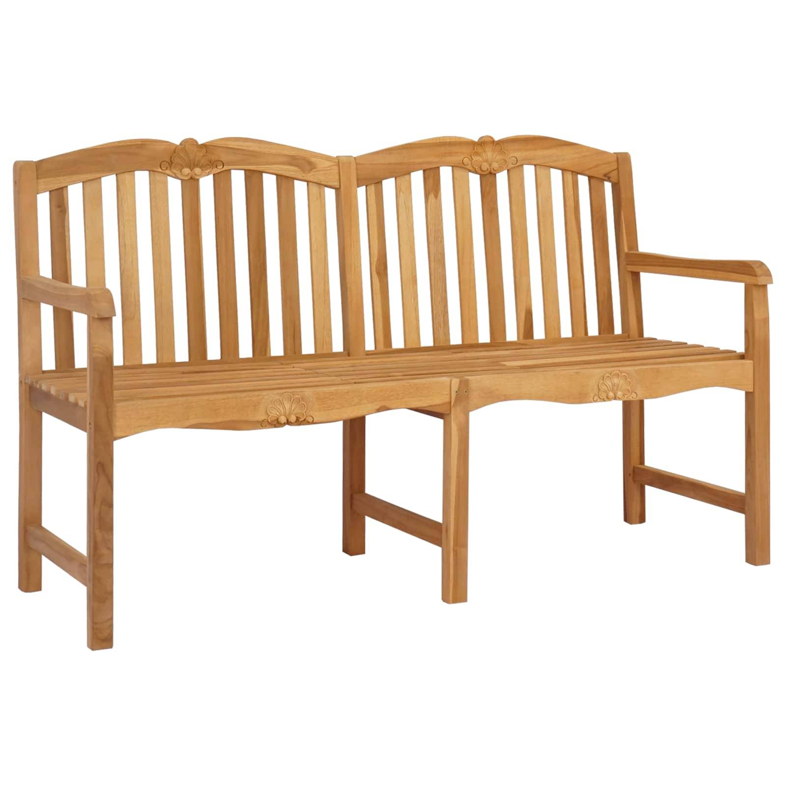 vidaXL Handgefertigte Rosenbank Natur 155 x 60 x 94 cm Massivholz Teak