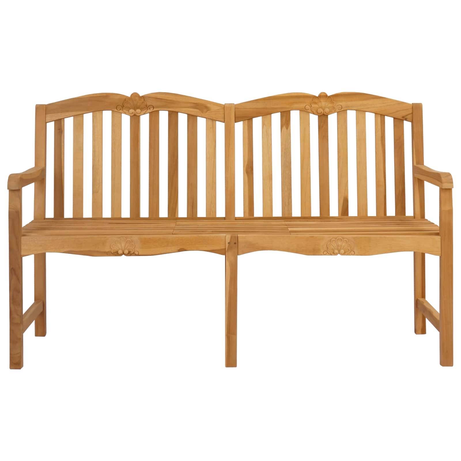 vidaXL Handgefertigte Rosenbank Natur 155 x 60 x 94 cm Massivholz Teak