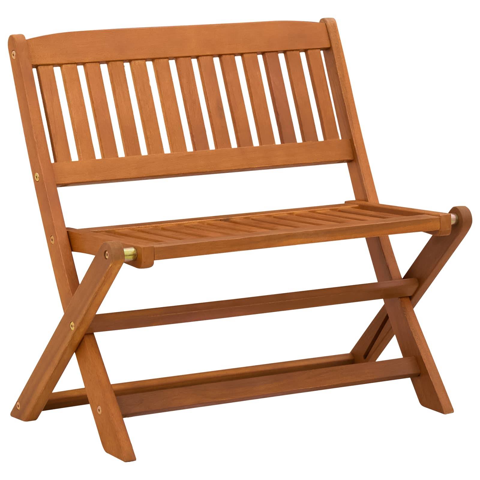 vidaXL Kinderbank Braun 61 x 38 x 57 cm Massives Eukalyptus Holz
