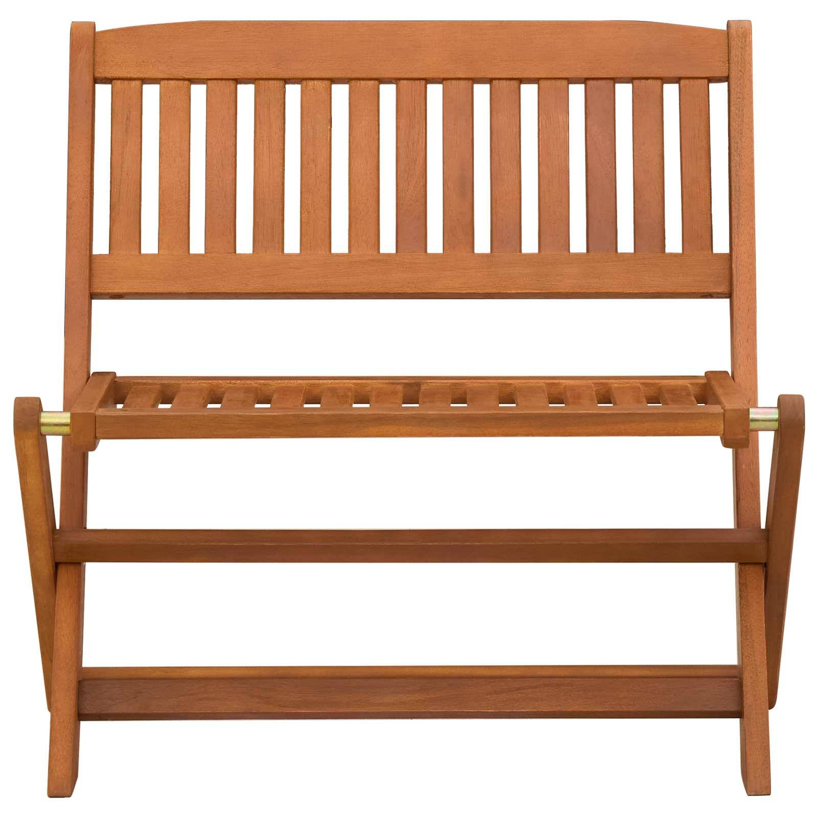 vidaXL Kinderbank Braun 61 x 38 x 57 cm Massives Eukalyptus Holz