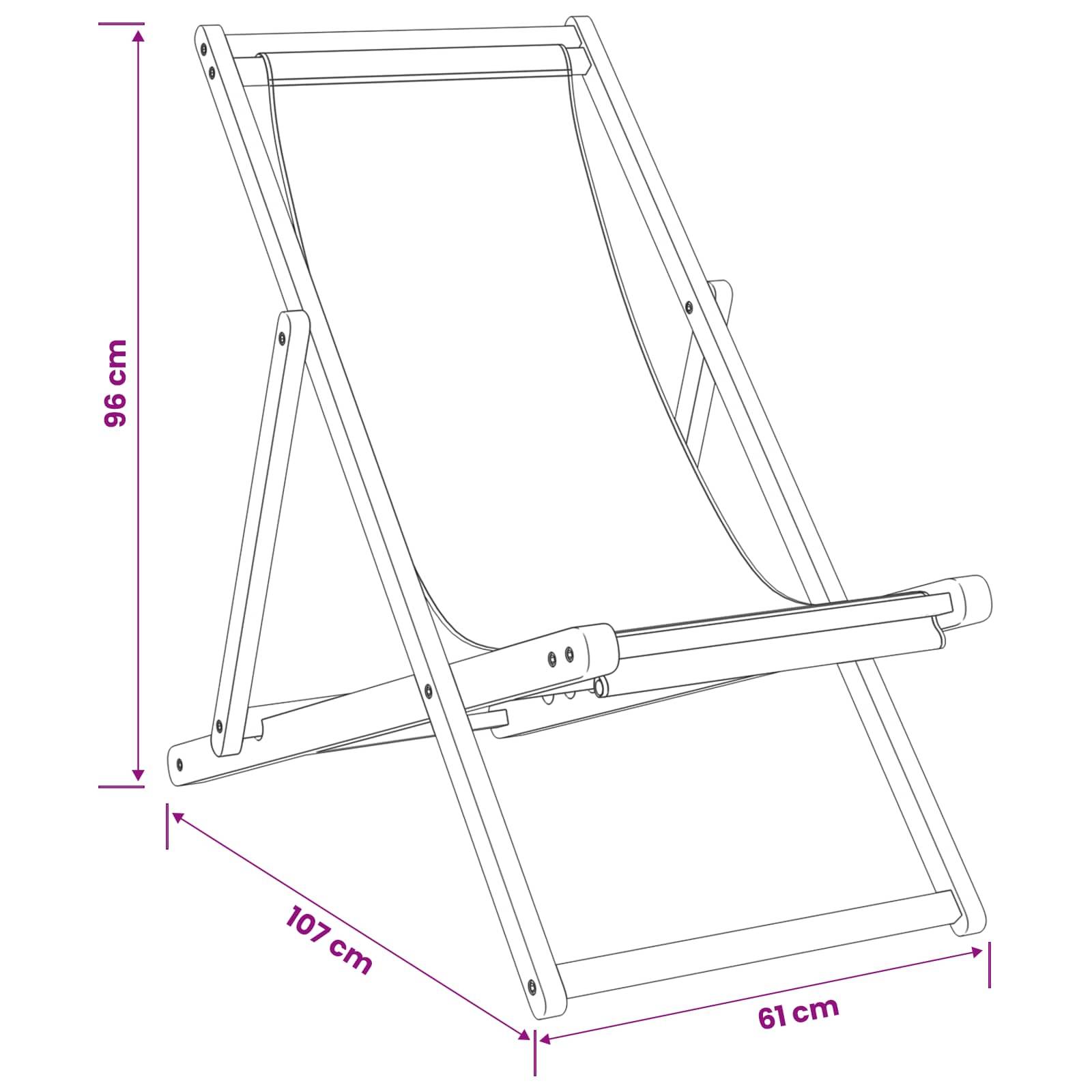 vidaXL Liegestuhl Taupe Massivholz Teak
