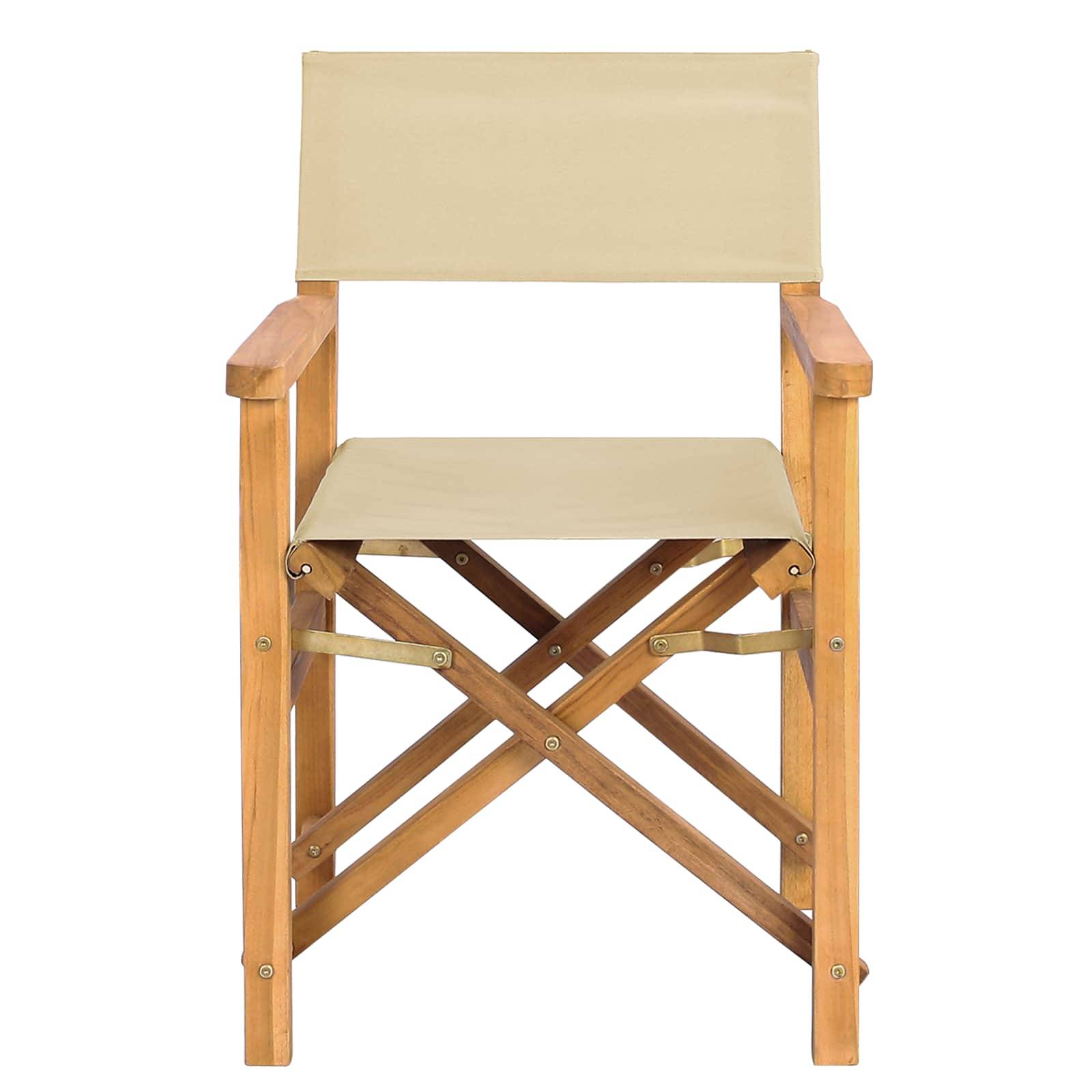 vidaXL Esszimmerstuhl Braun und Beige 56 x 54 x 87 cm Massivholz Teak