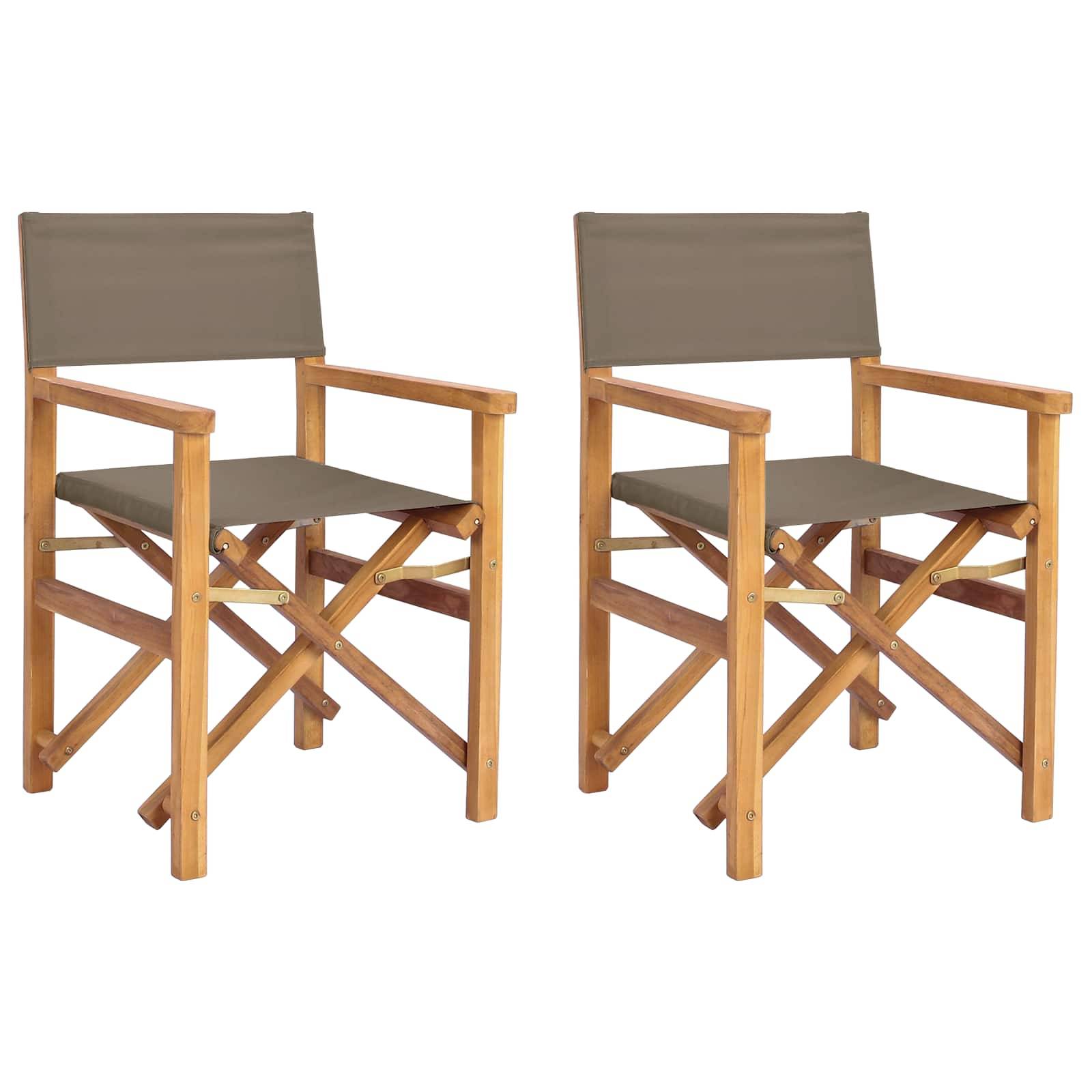 vidaXL Esszimmerstuhl 56 x 54 x 87 cm 100% Polyester mit solidem Teak