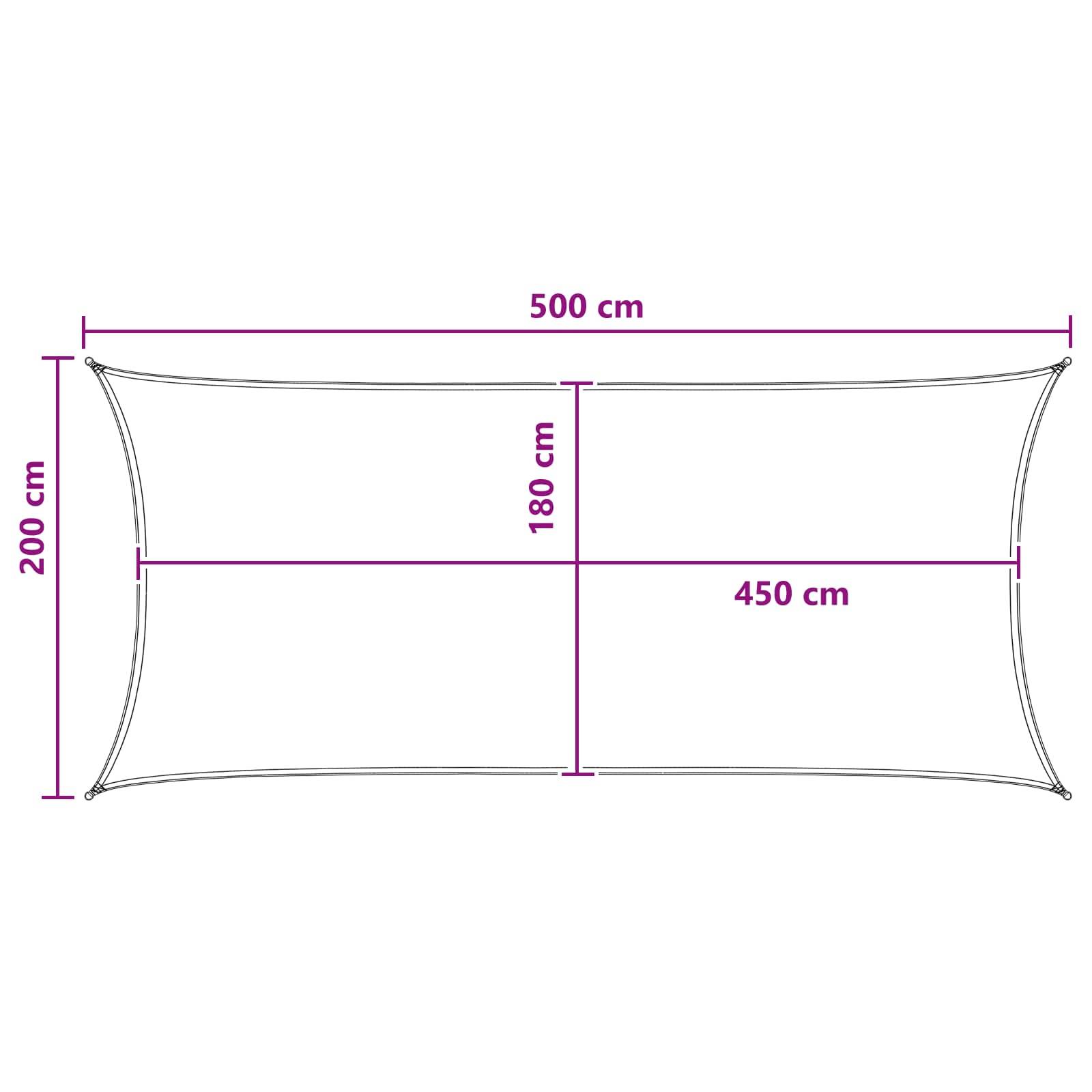 vidaXL Sonnensegel Blau und Weiß 2 x 5 m HDPE