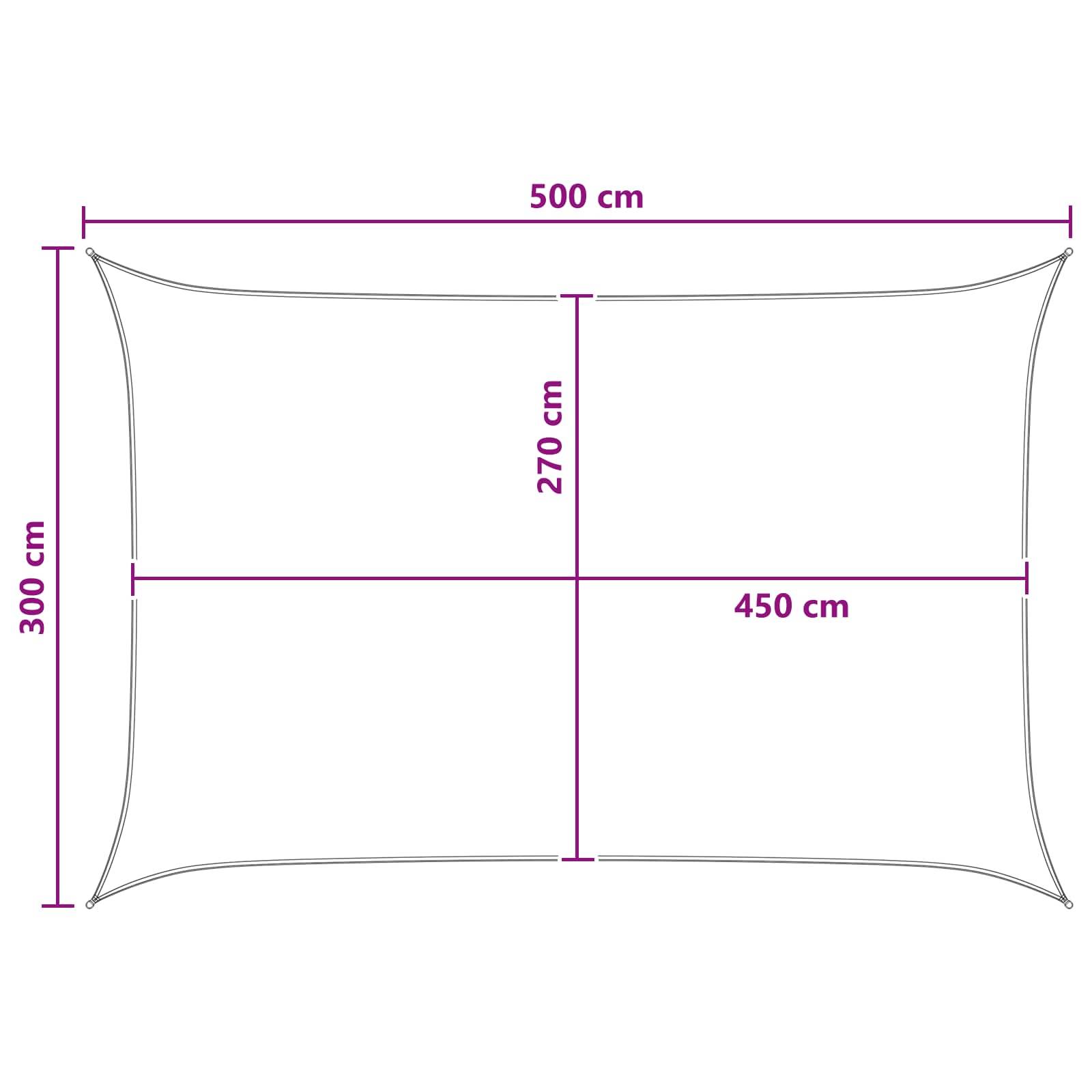 vidaXL Sonnensegel Blau und Weiß 3 x 5 m HDPE