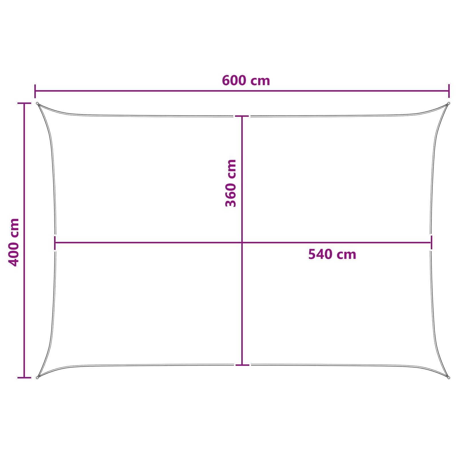 vidaXL Sonnensegel Blau und Weiß 4 x 6 m HDPE