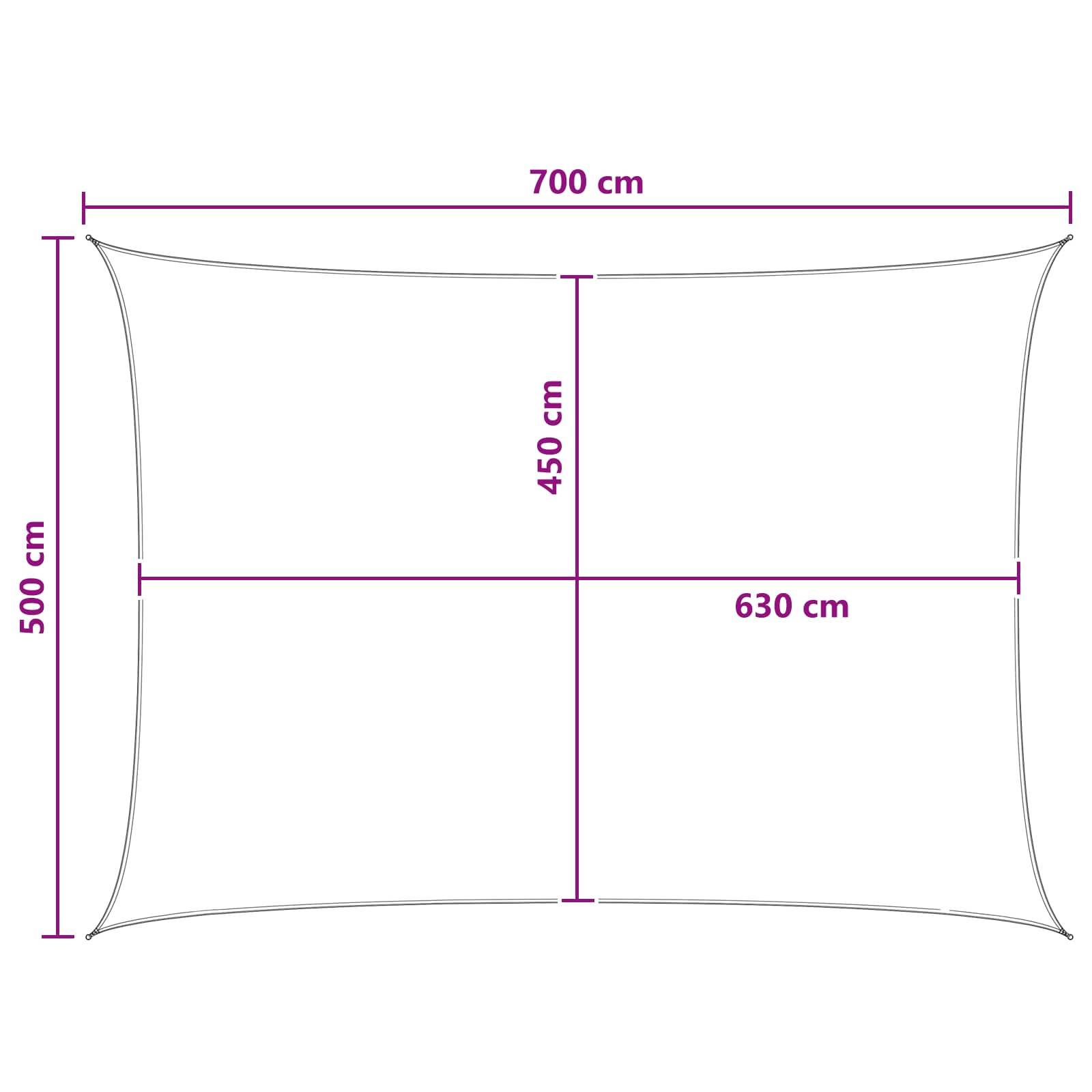 vidaXL Sonnensegel Blau und Weiß 5 x 7 m HDPE