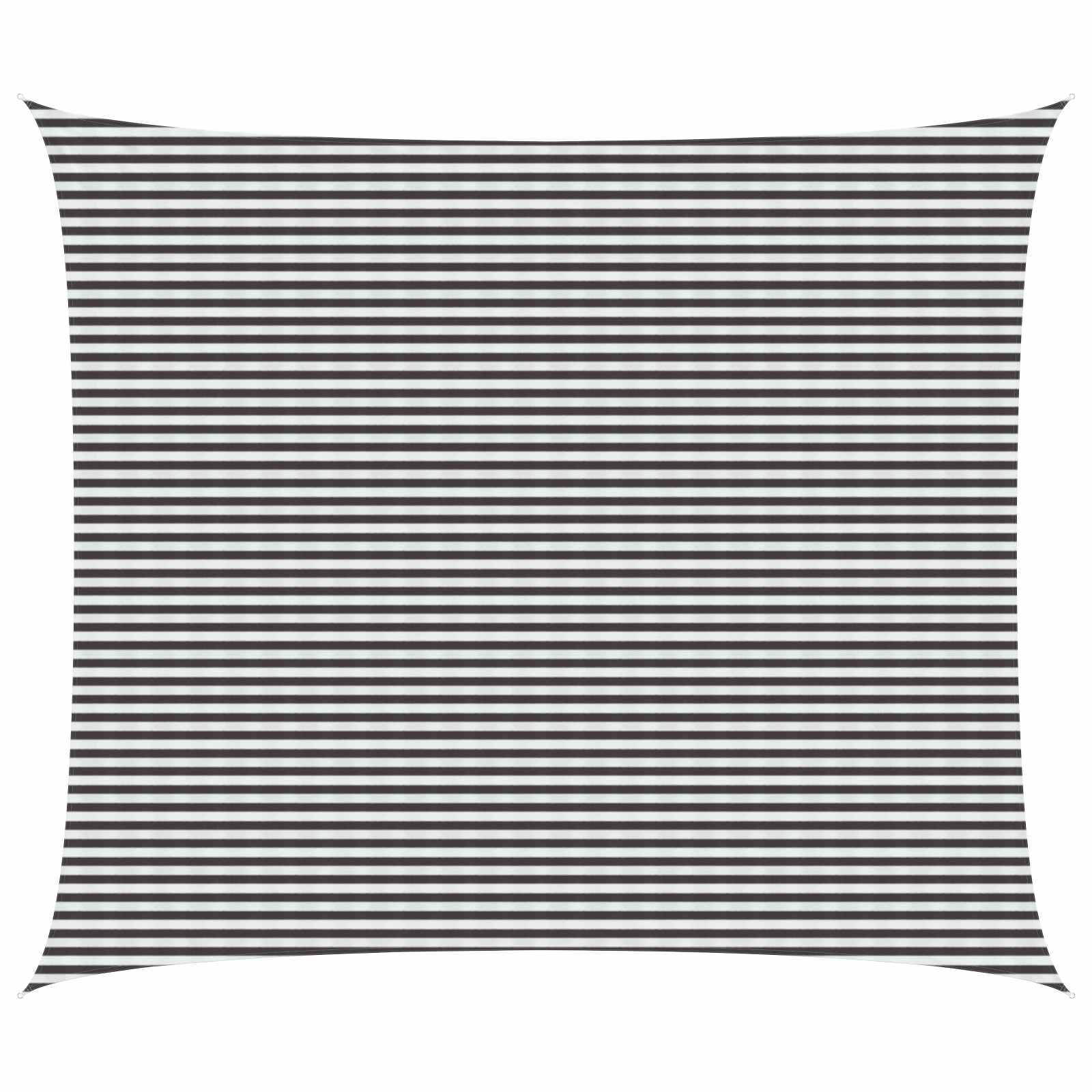 vidaXL Sonnensegel Anthrazit und Weiß 6 x 8 m HDPE