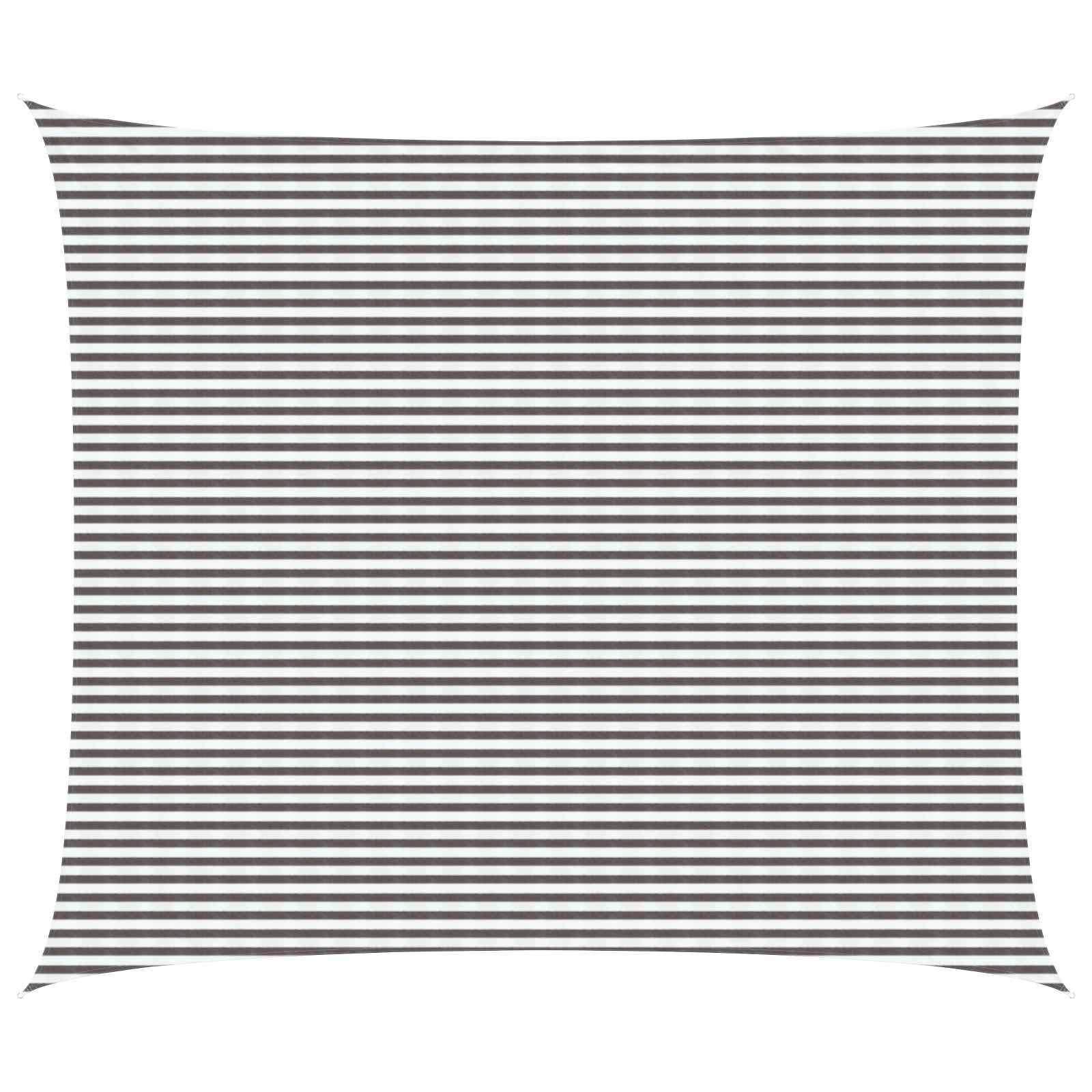 vidaXL Sonnensegel Hellgrau und Weiß 6 x 8 m HDPE