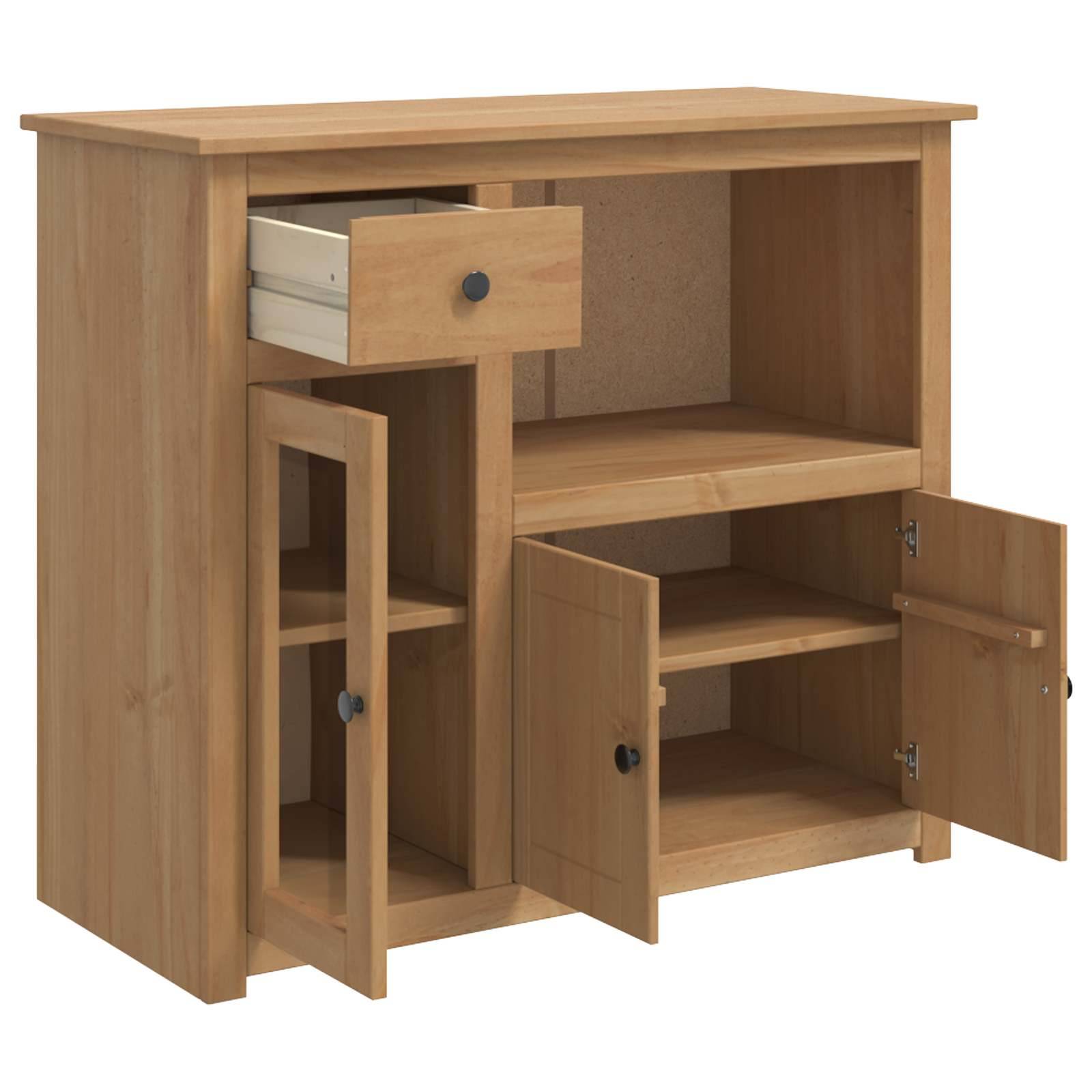 VidaXL Mikrowellen-Sideboard PANAMA Honigwachs 99,5 x 44 x 86,5 cm