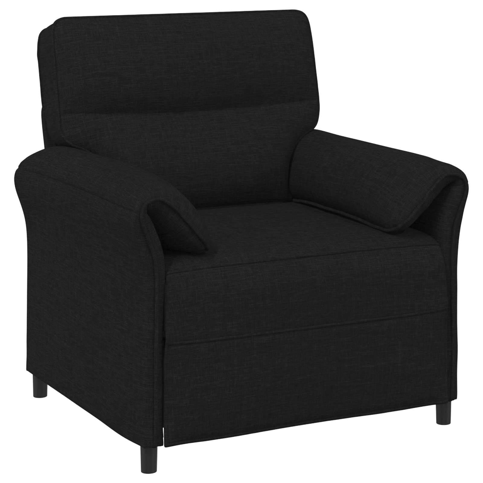 vidaXL Sofa Set 2 stk. Schwarz Stoff
