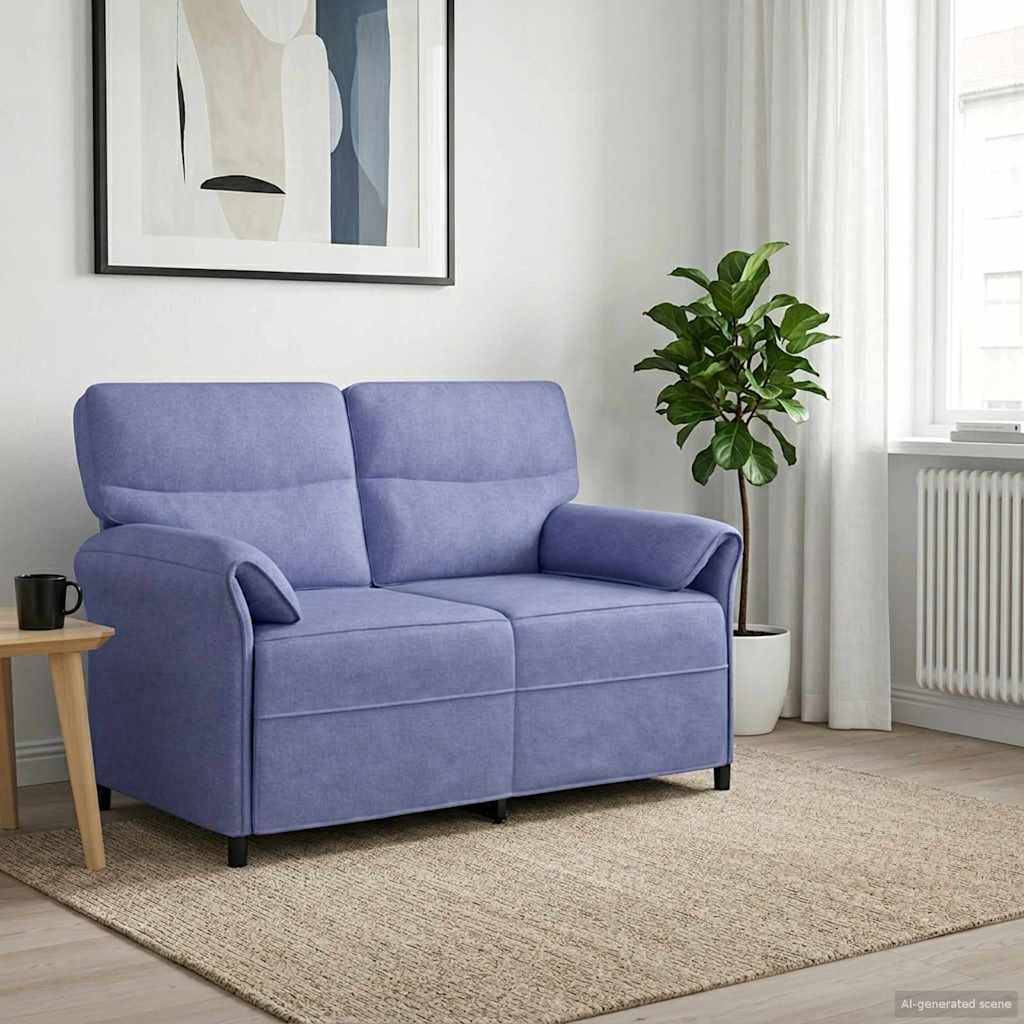 vidaXL Sofa 100% Polyester, Metallrahmen, MDF, Sperrholz