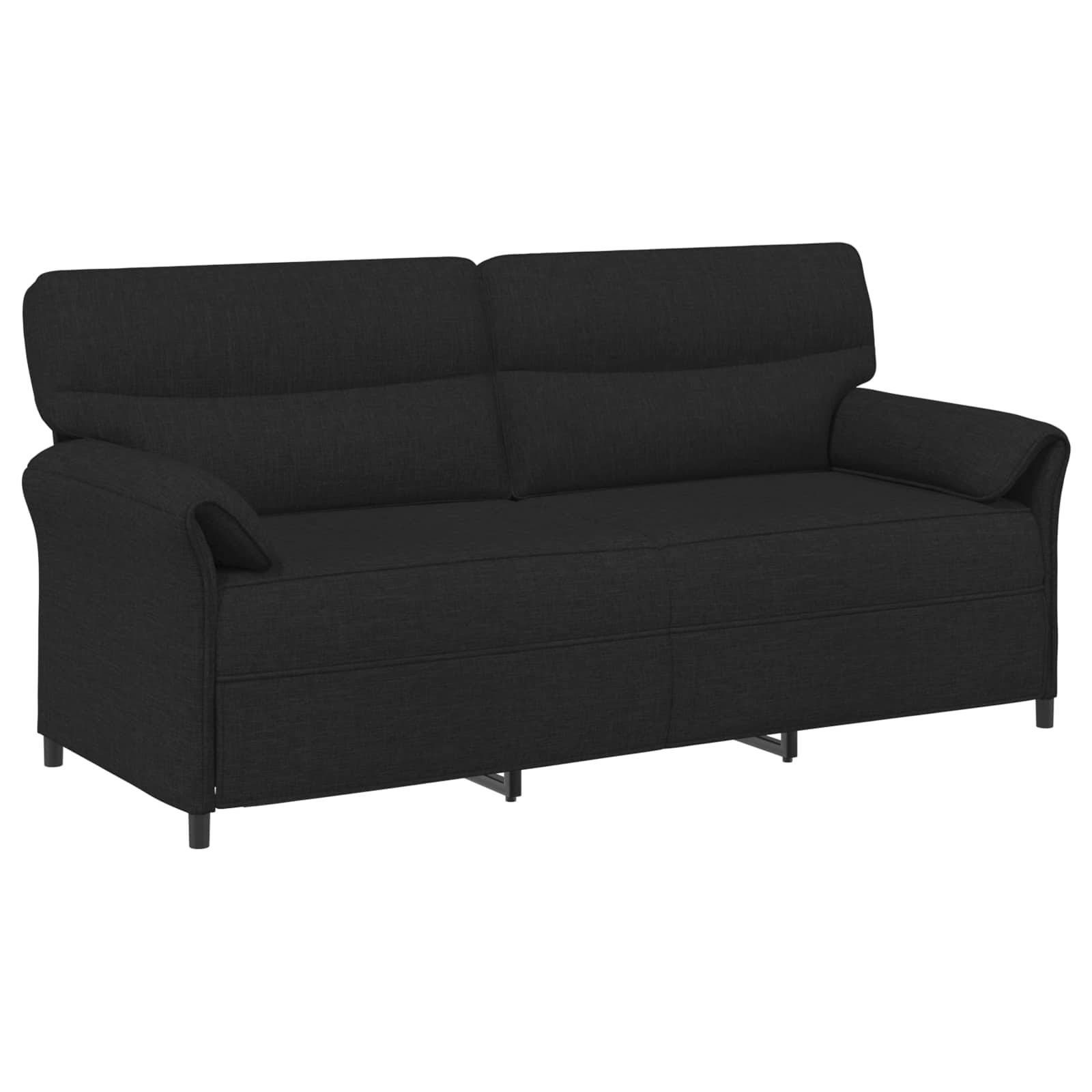 vidaXL Sofa Set 2 stk. Schwarz Stoff
