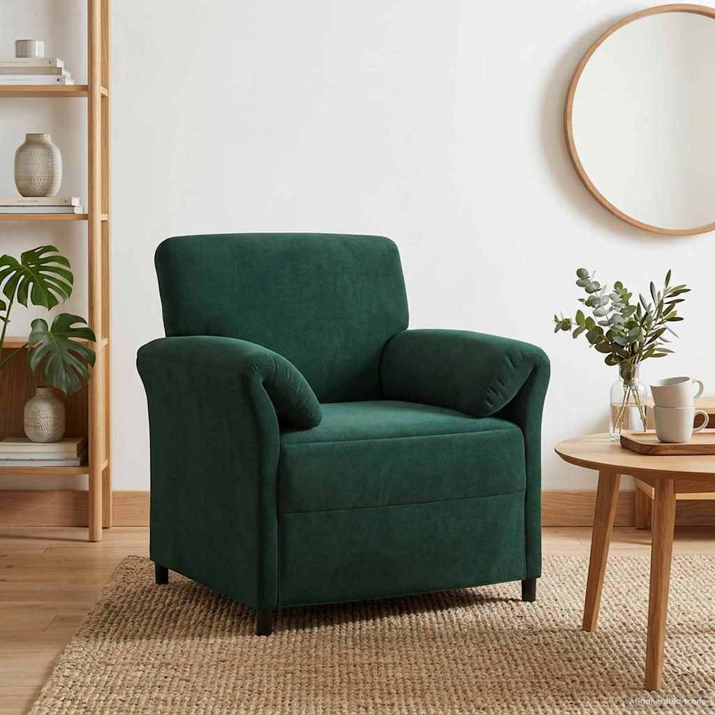 vidaXL 1-Sitzer Sofa Dunkelgrün 88 x 83 x 95 cm Samt