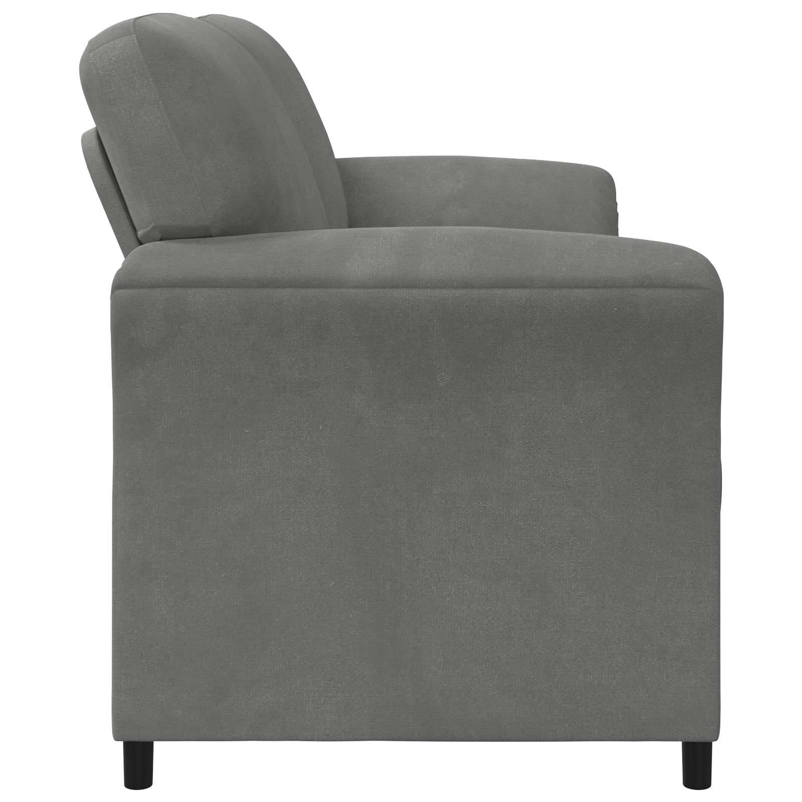 vidaXL 2-Sitzer Sofa Dunkelgrau 138 x 83 x 95 cm Samt