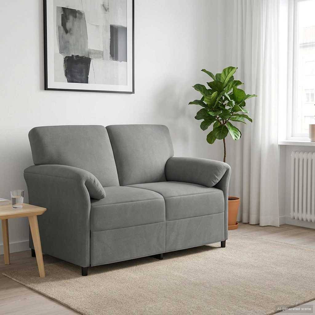 vidaXL 2-Sitzer Sofa Dunkelgrau 138 x 83 x 95 cm Samt
