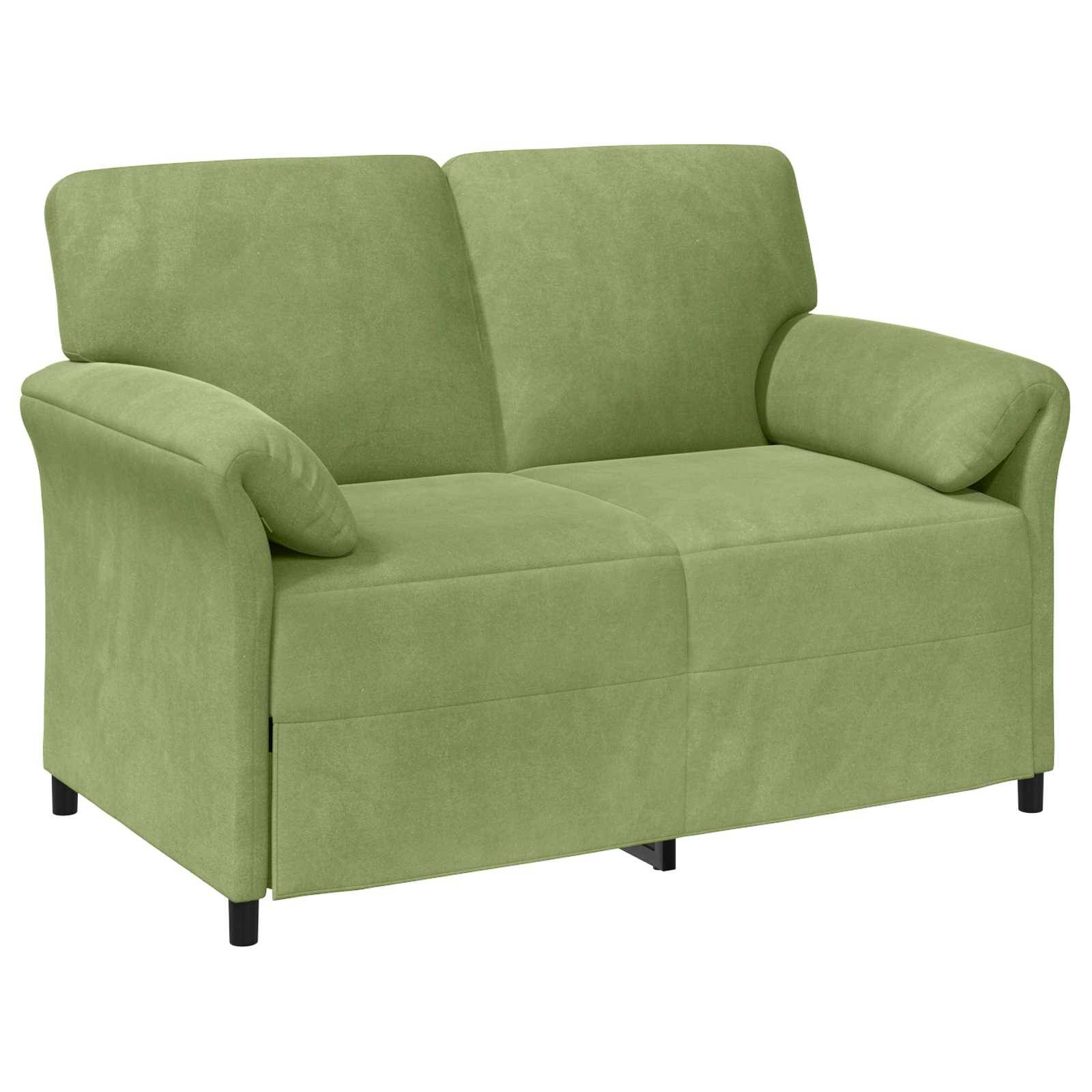 vidaXL 2-Sitzer Sofa Hellgrün 138 x 83 x 95 cm Samt