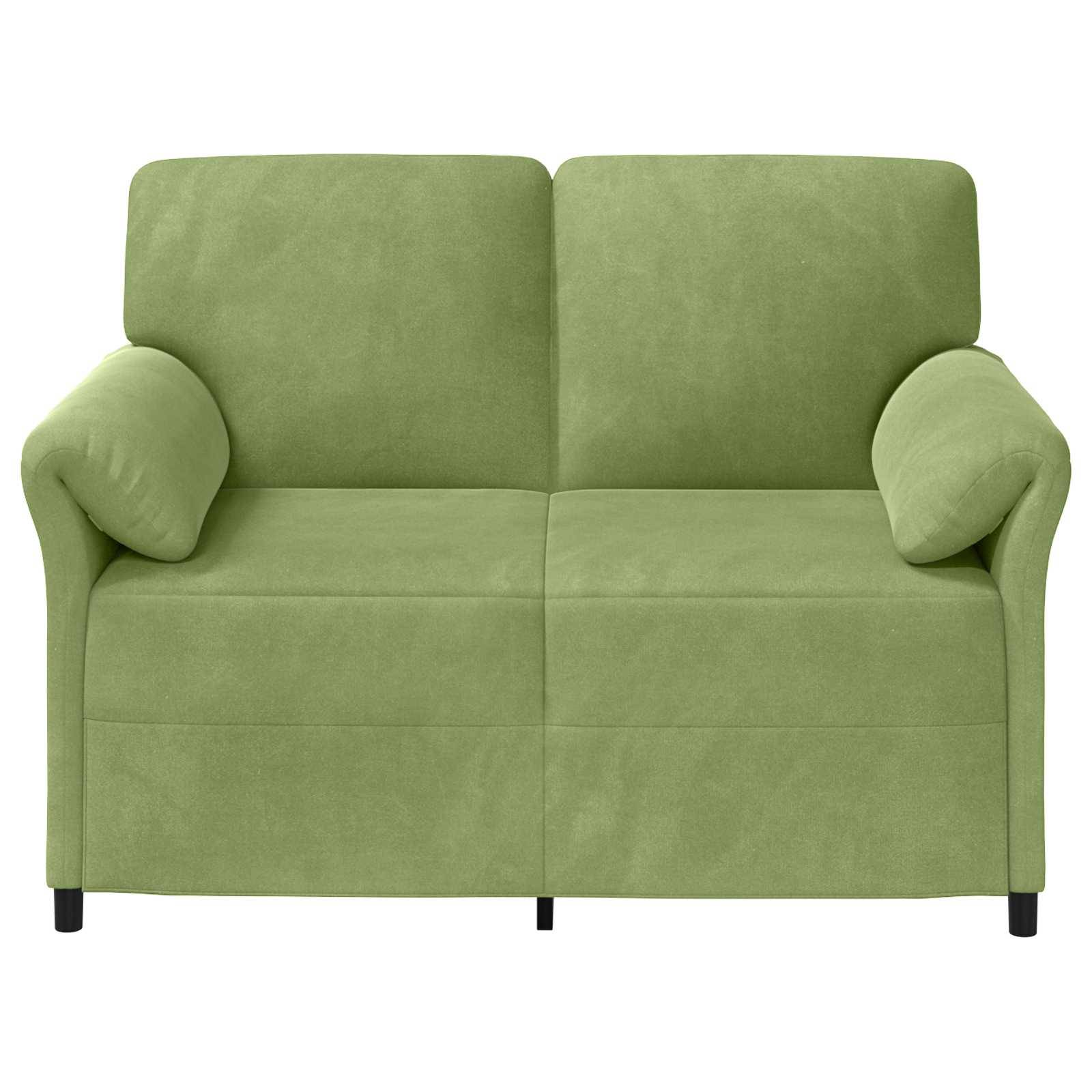vidaXL 2-Sitzer Sofa Hellgrün 138 x 83 x 95 cm Samt