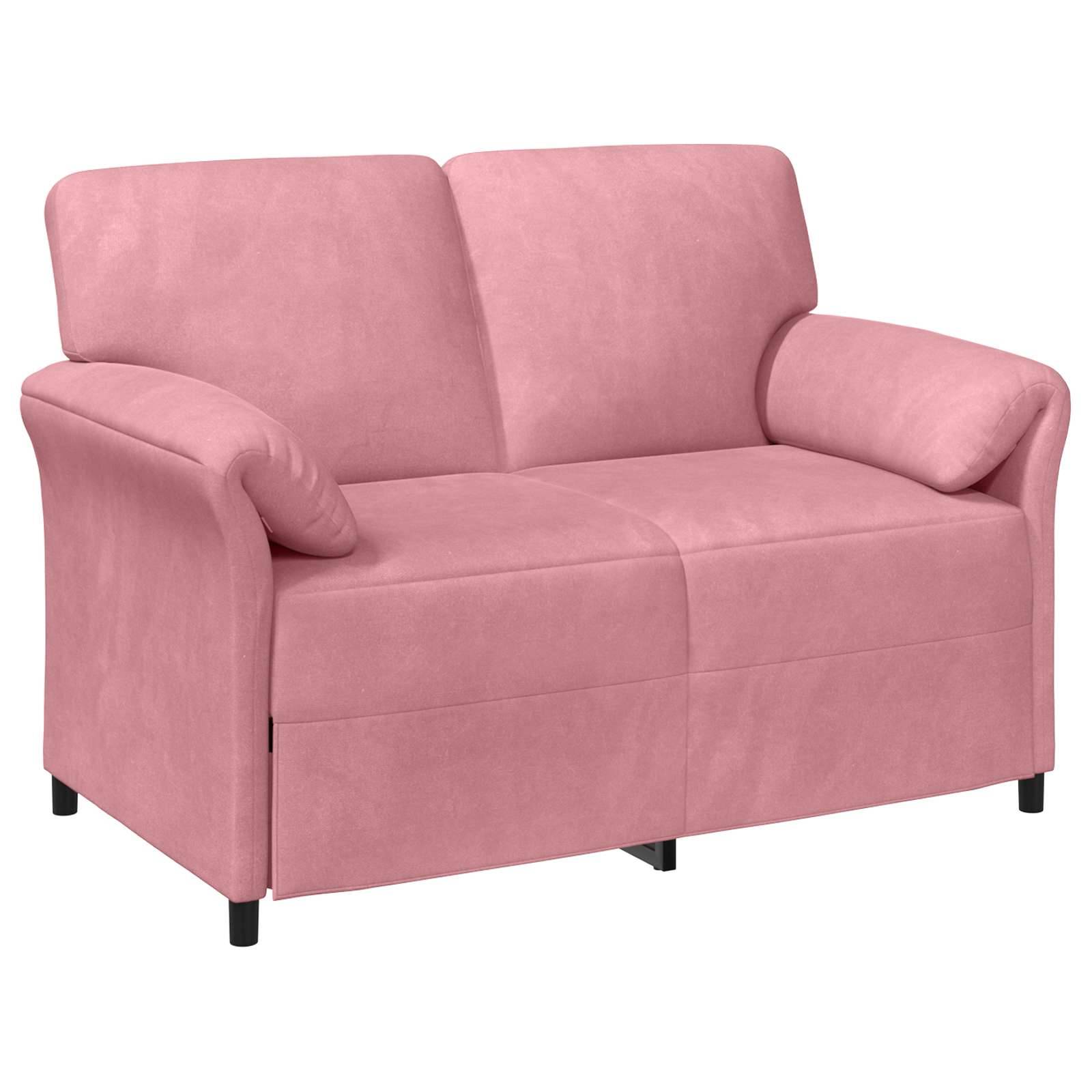 vidaXL Sofa Set 2 stk. Rosa Samt