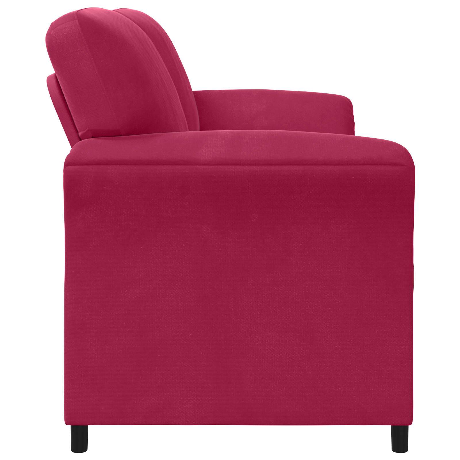 vidaXL 2-Sitzer Sofa Weinrot 138 x 83 x 95 cm Samt