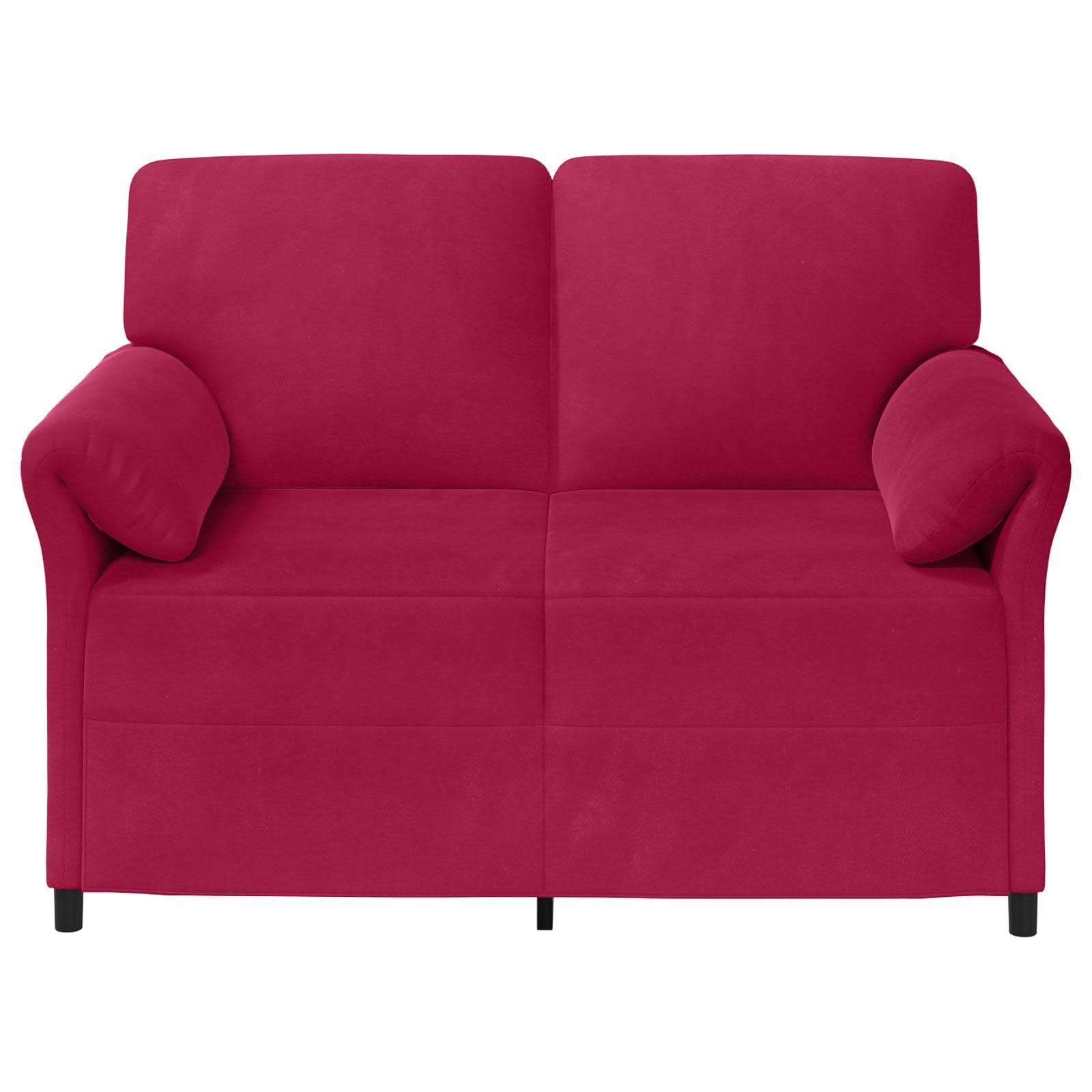 vidaXL 2-Sitzer Sofa Weinrot 138 x 83 x 95 cm Samt