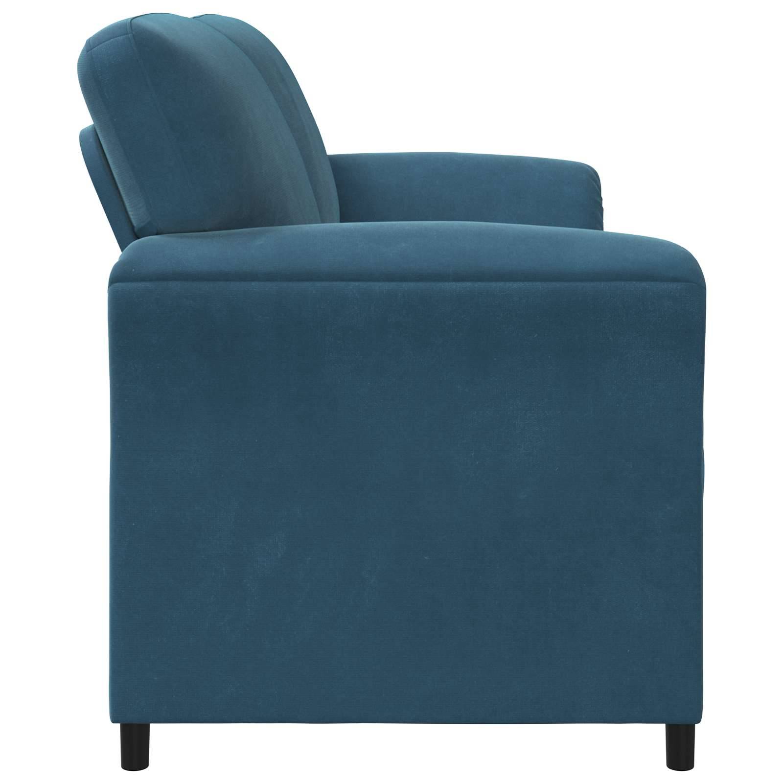 vidaXL 2-Sitzer Sofa Blau 138 x 83 x 95 cm Samt