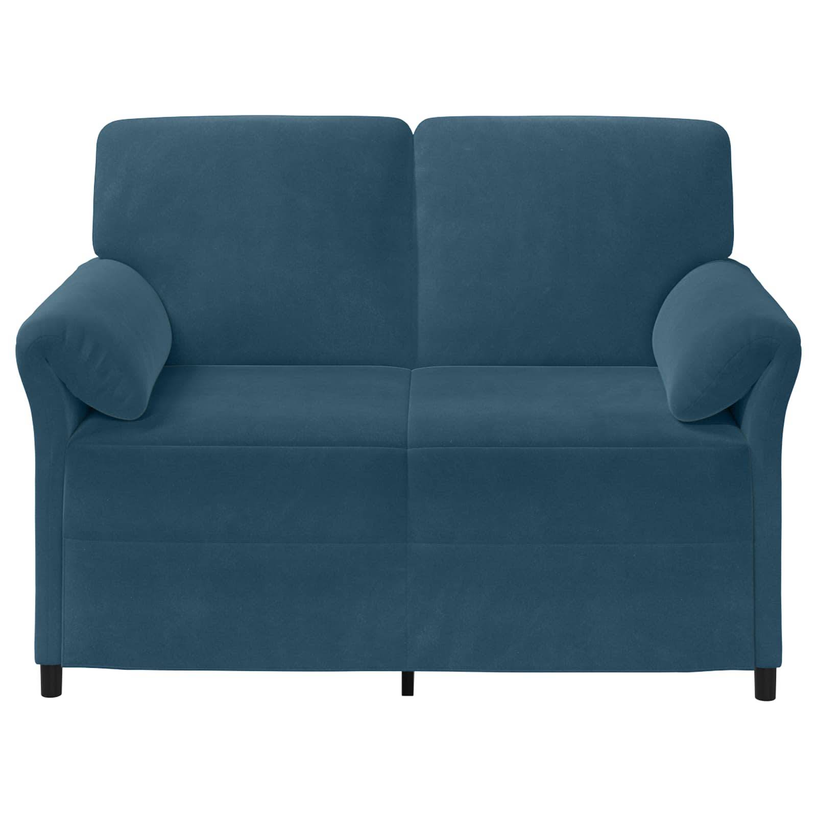 vidaXL 2-Sitzer Sofa Blau 138 x 83 x 95 cm Samt