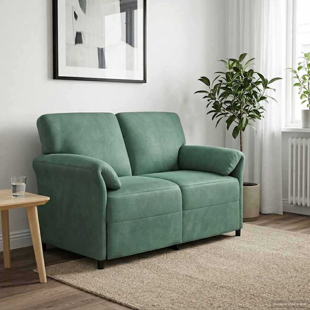 vidaXL 2-Sitzer Sofa Meergrün 138 x 83 x 95 cm Samt