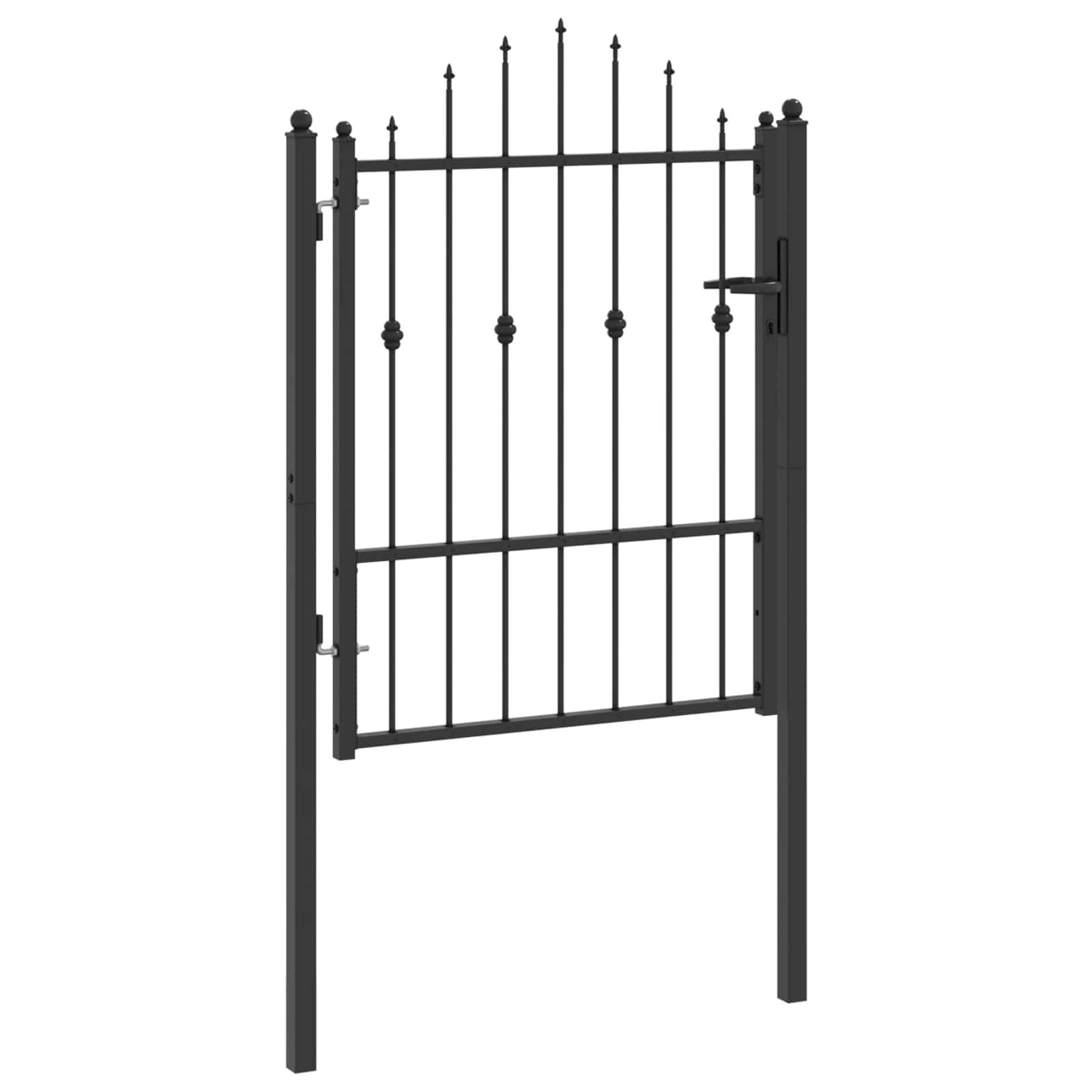vidaXL Zauntor HORST 100 x 125 cm Metall Schwarz Abschließbar