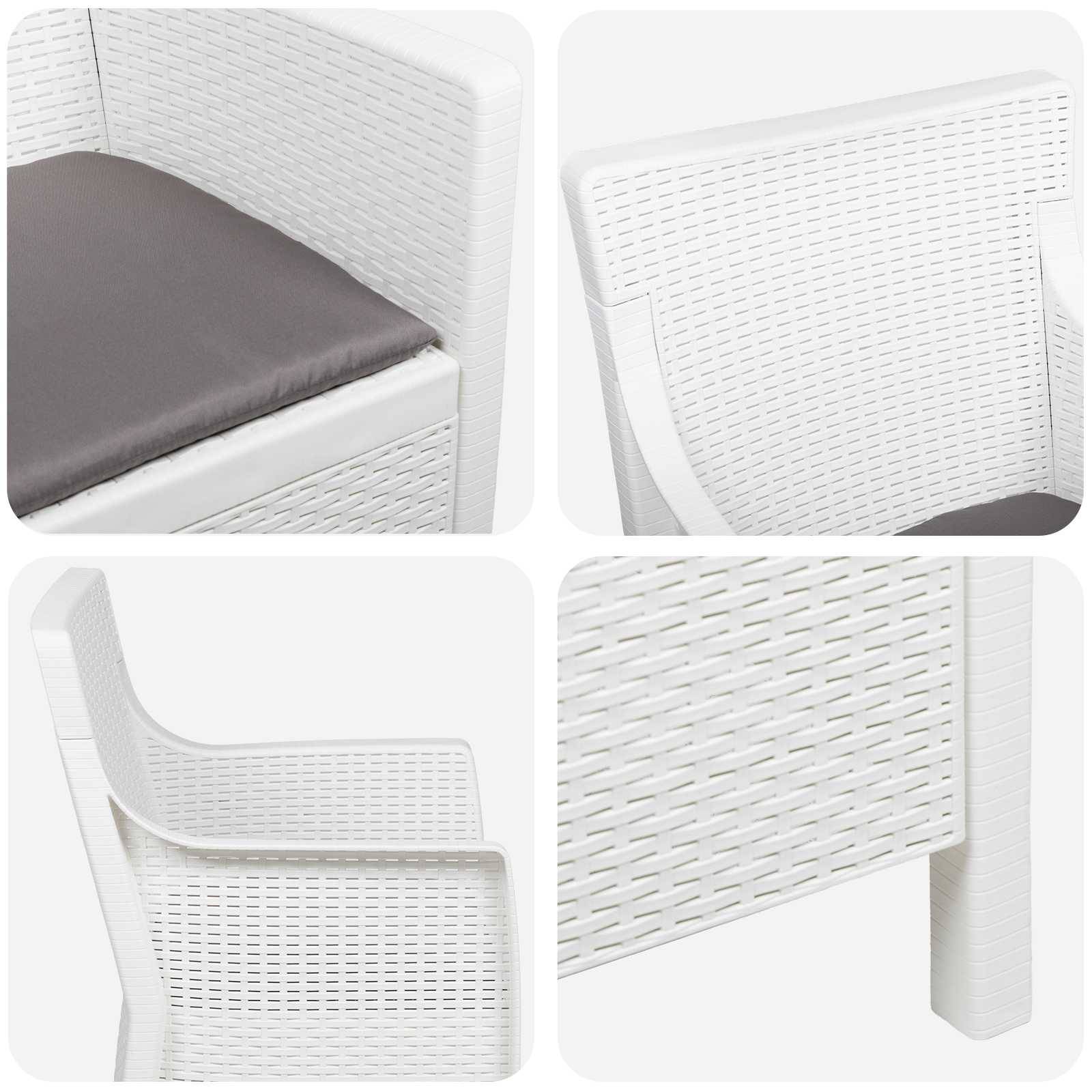 vidaXL Sessel Weiß PP
