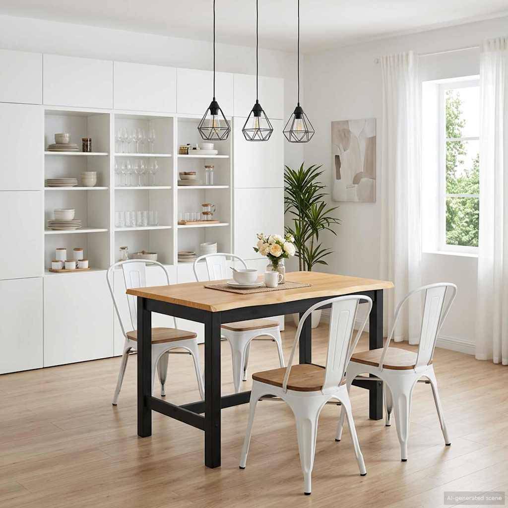 VidaXL Hohe Bar-Tisch EKAI Schwarz 112 x 70 x 91 cm