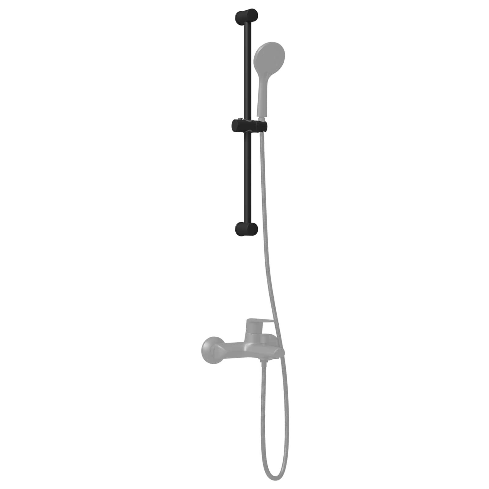 vidaXL Duschkopfhalter Schwarz 71 cm Edelstahl