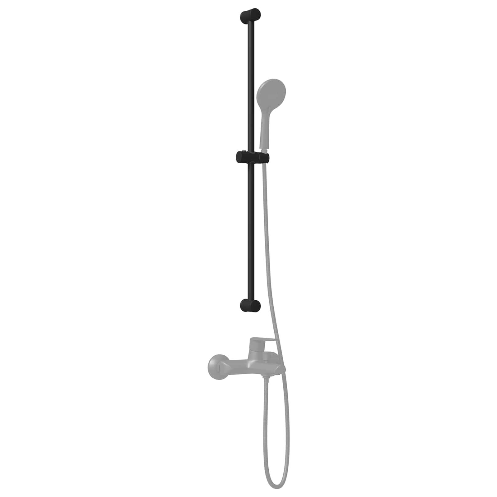 vidaXL Duschkopfhalter Schwarz 101 cm Edelstahl
