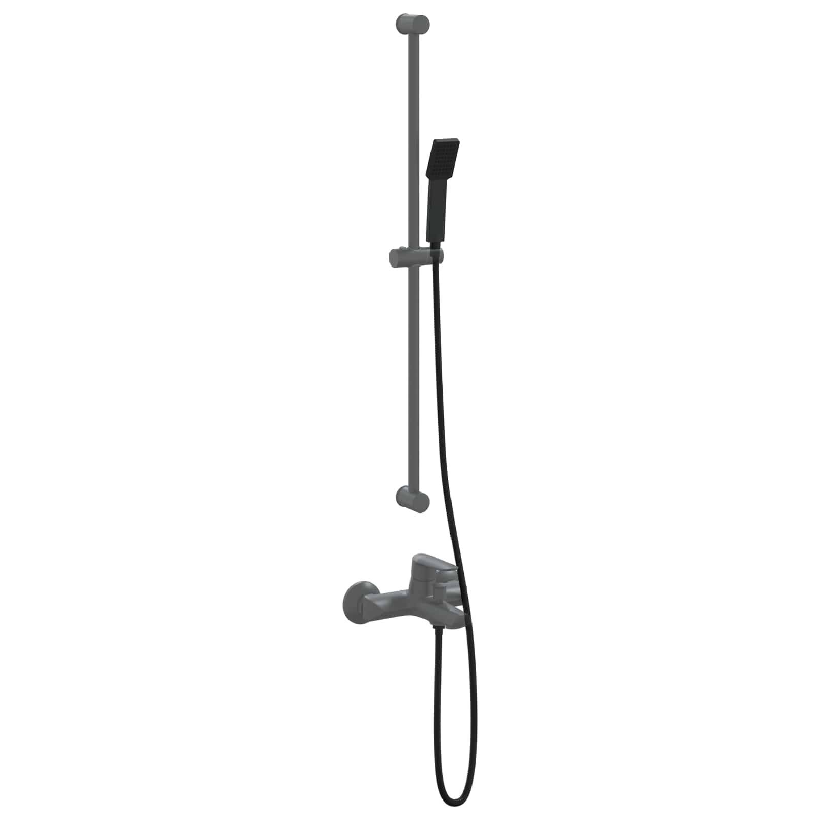 vidaXL Duschkopfset Schwarz 150 cm Edelstahl