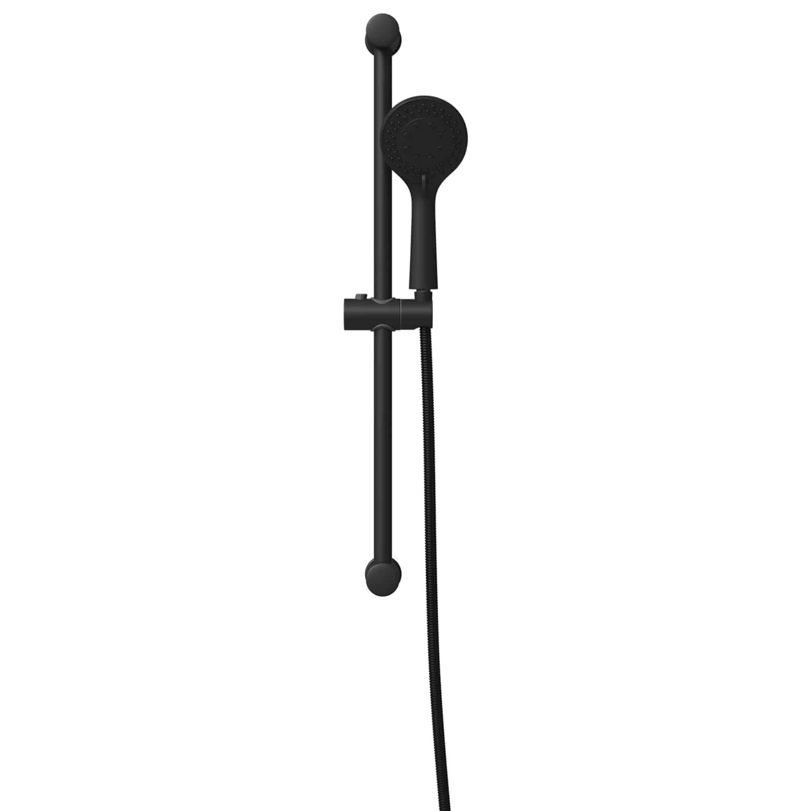 vidaXL Duschsystem-Set Schwarz 71 cm Edelstahl