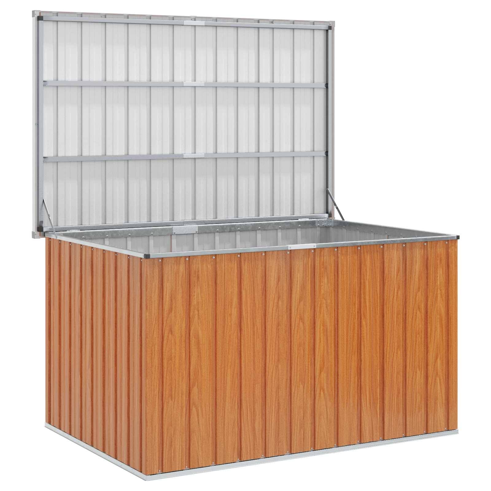 vidaXL Außenlagerbox Holz 150 x 101 x 91 cm Verzinkter Stahl
