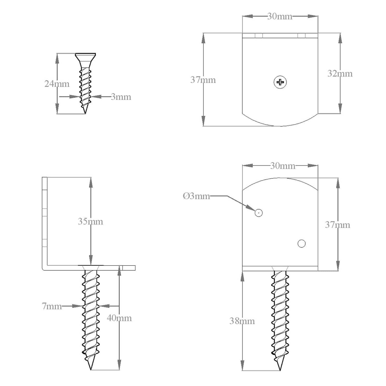 vidaXL Erdanker 10 pcs Silber Ø10 x 60 cm Galvanisiertes Metall