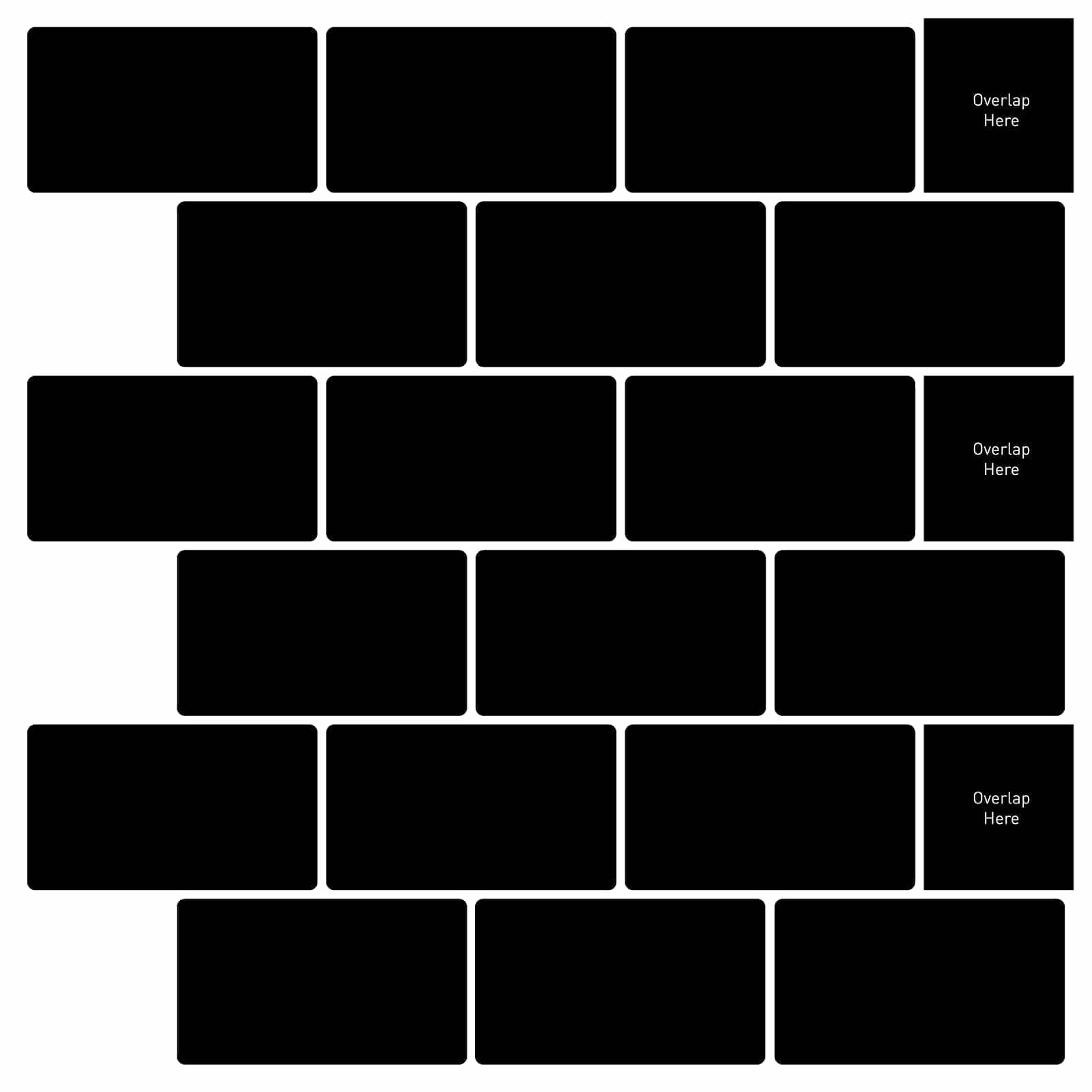 vidaXL U-Bahn-Fliese 50 pcs Schwarz 30 x 30 cm Polyurethan und PET