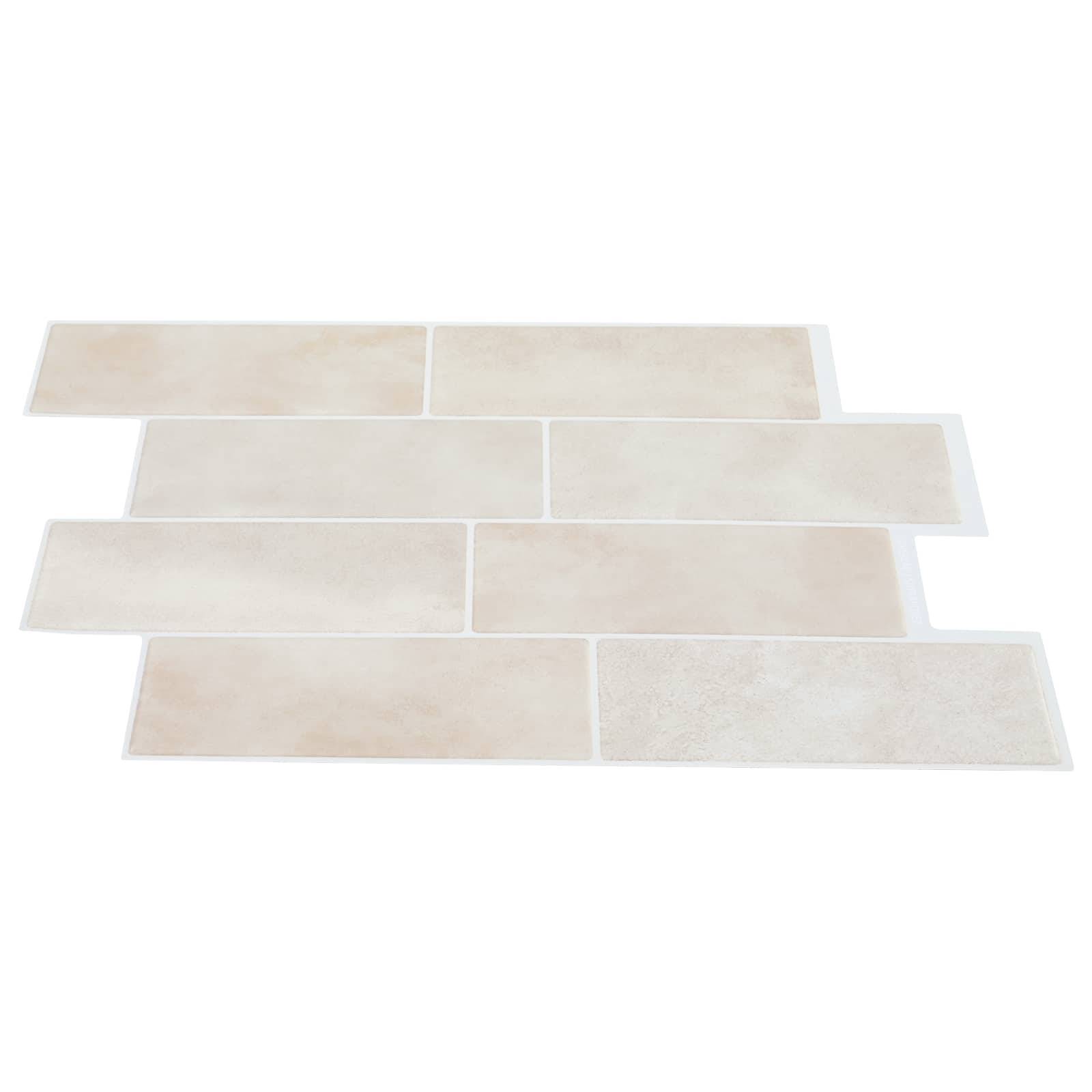 vidaXL U-Bahn-Fliese 10 pcs Beige Marmor 29 x 21 cm