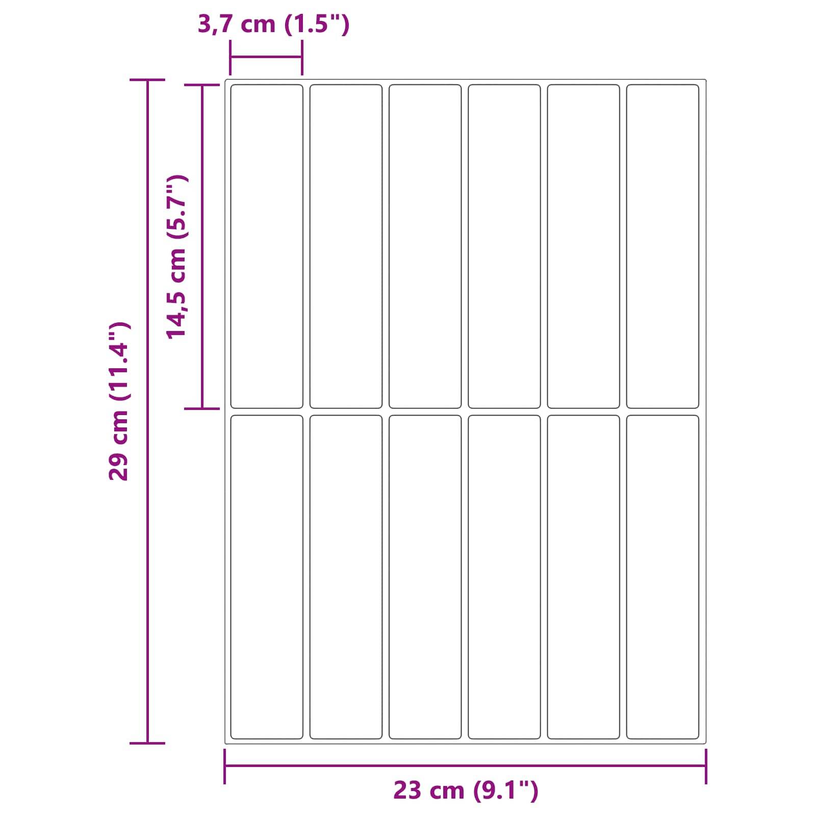 vidaXL Rechteckige Fliese 10 pcs Dunkelgrün 29 x 23 x 0,08 cm