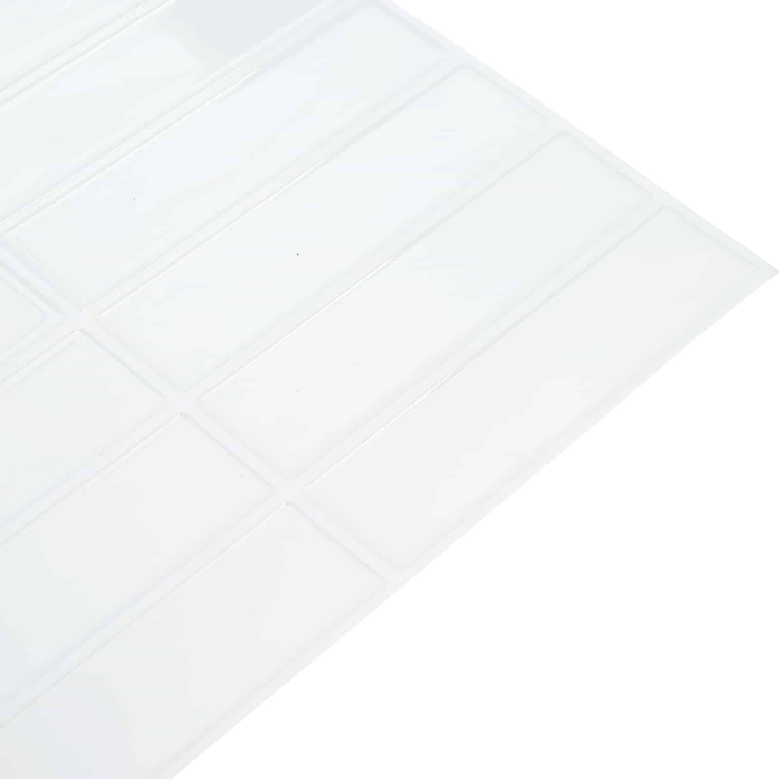 vidaXL Rechteckige Fliese 10 pcs Weiß 29 x 23 x 0,08 cm