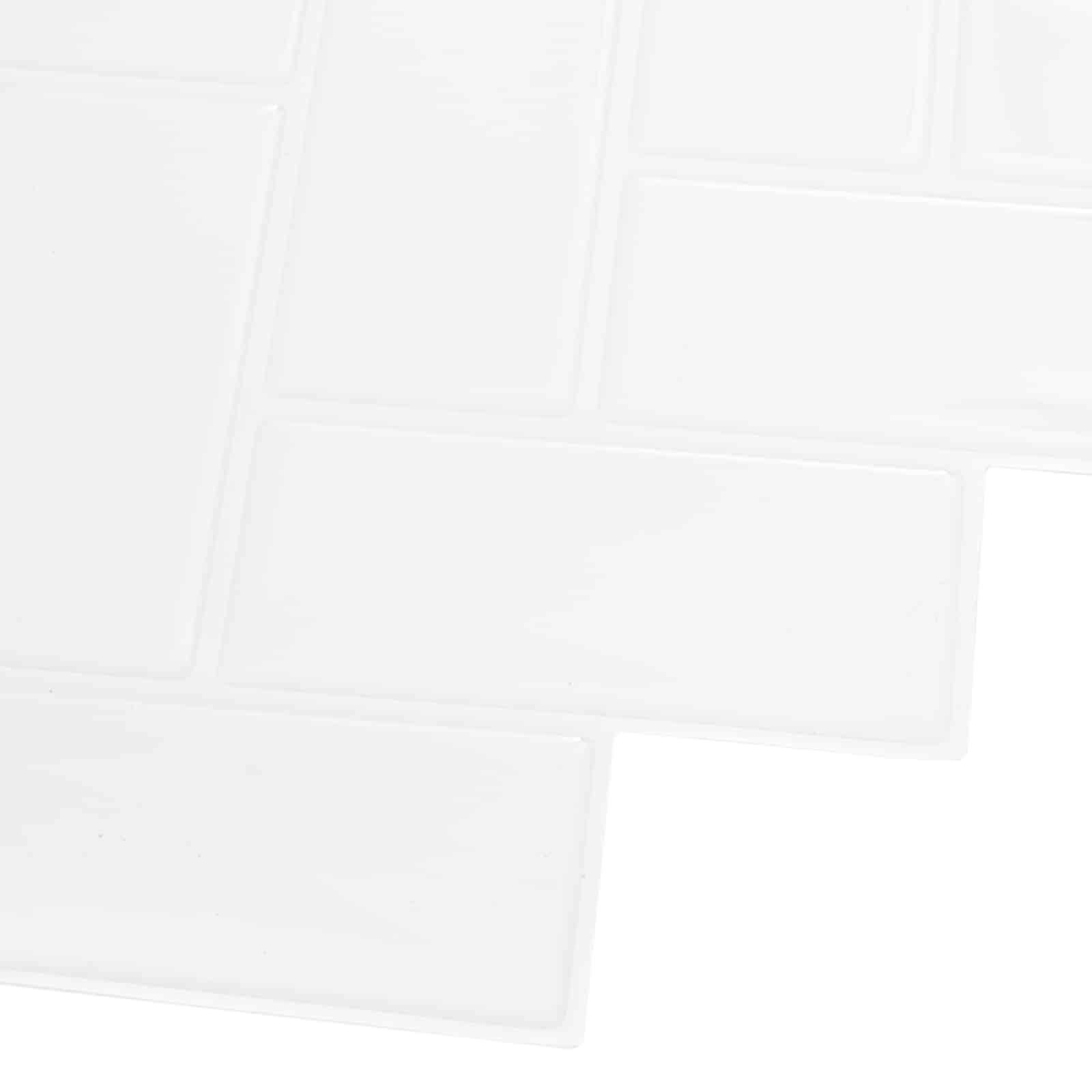 vidaXL Fischgrätenfliese 10 pcs Weiß 30 x 30 cm Polyurethan und PET