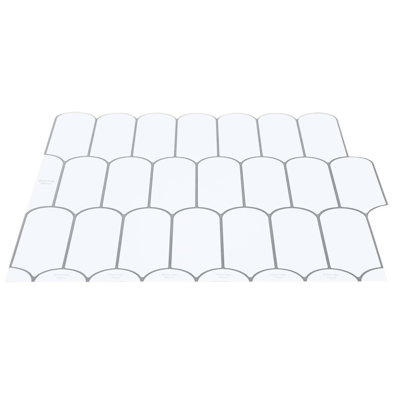 vidaXL Federfliese 10 pcs Weiß Grau 30 x 30 cm Polyurethan und PET