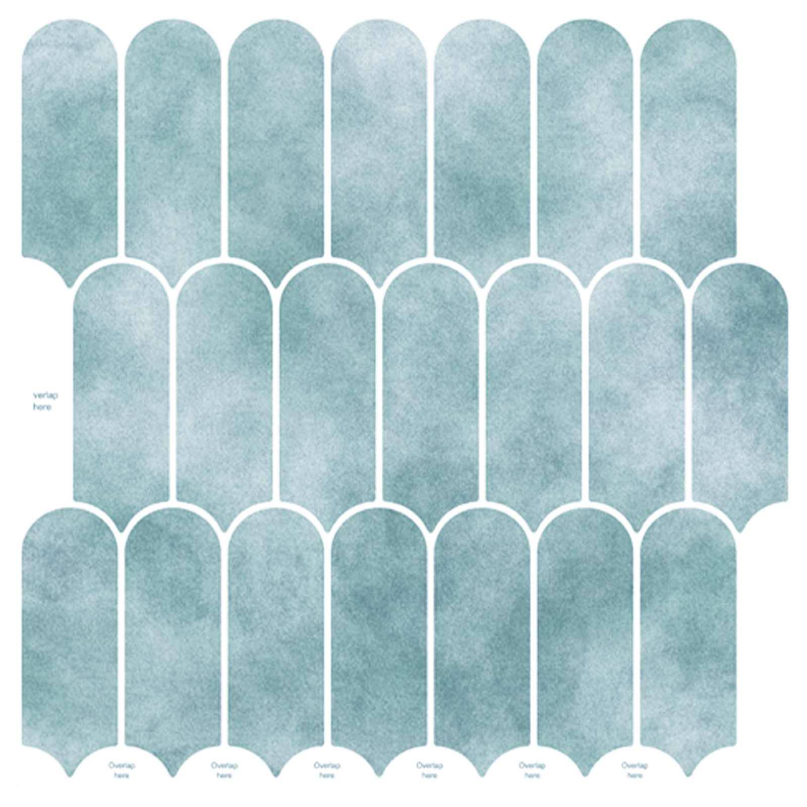 vidaXL Federfliese 10 pcs Grün 30 x 30 cm Polyurethan und PET