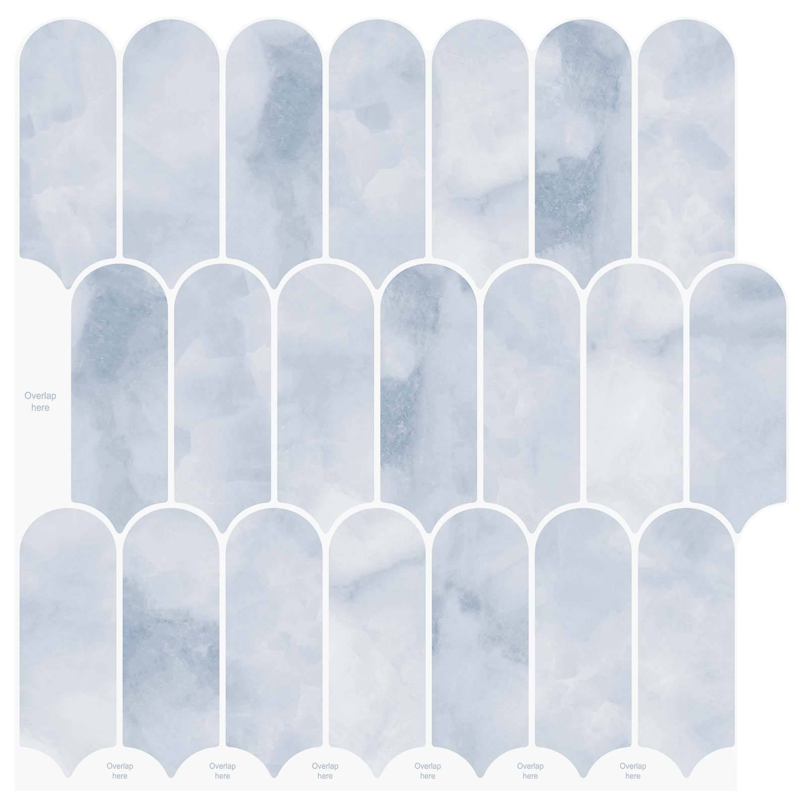 vidaXL Federfliese 50 pcs Himmelblau 30 x 30 cm Polyurethan und PET