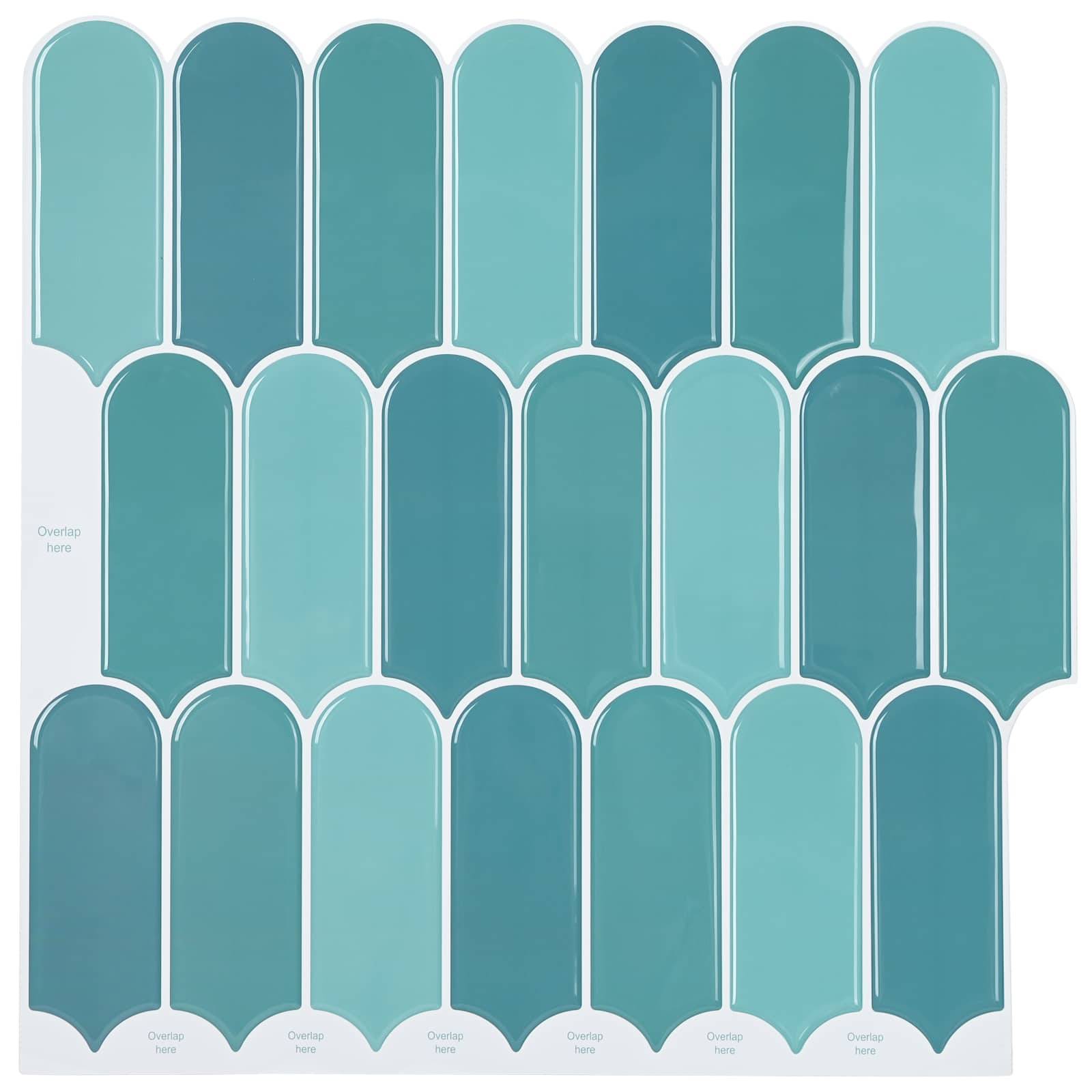 vidaXL Federfliese 10 pcs Blau 30 x 30 cm Polyurethan und PET