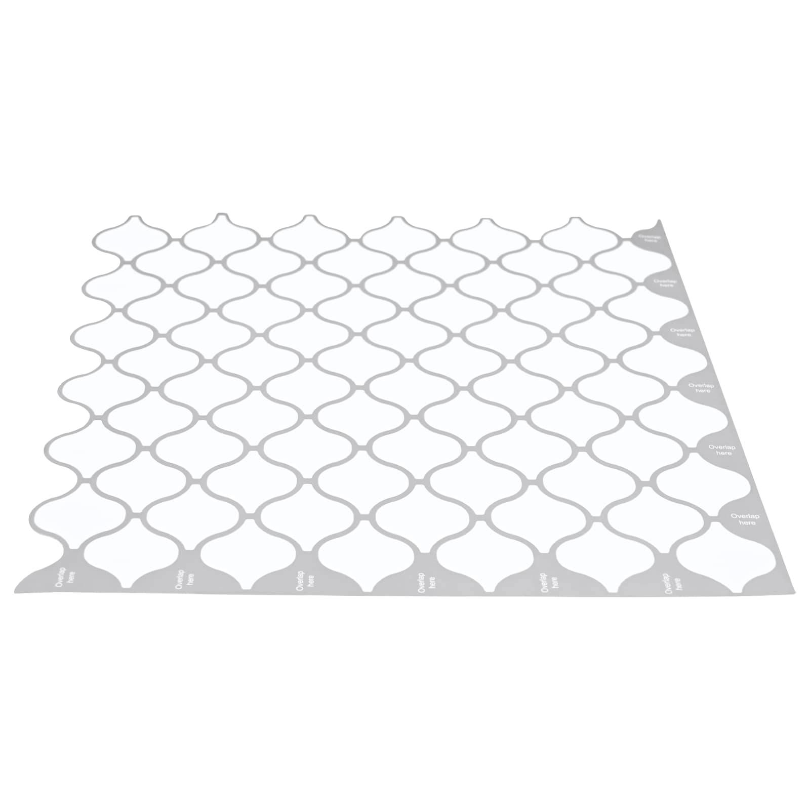 vidaXL Lanturn Fliese 10 pcs Weiß 27 x 27 cm Polyurethan und PET