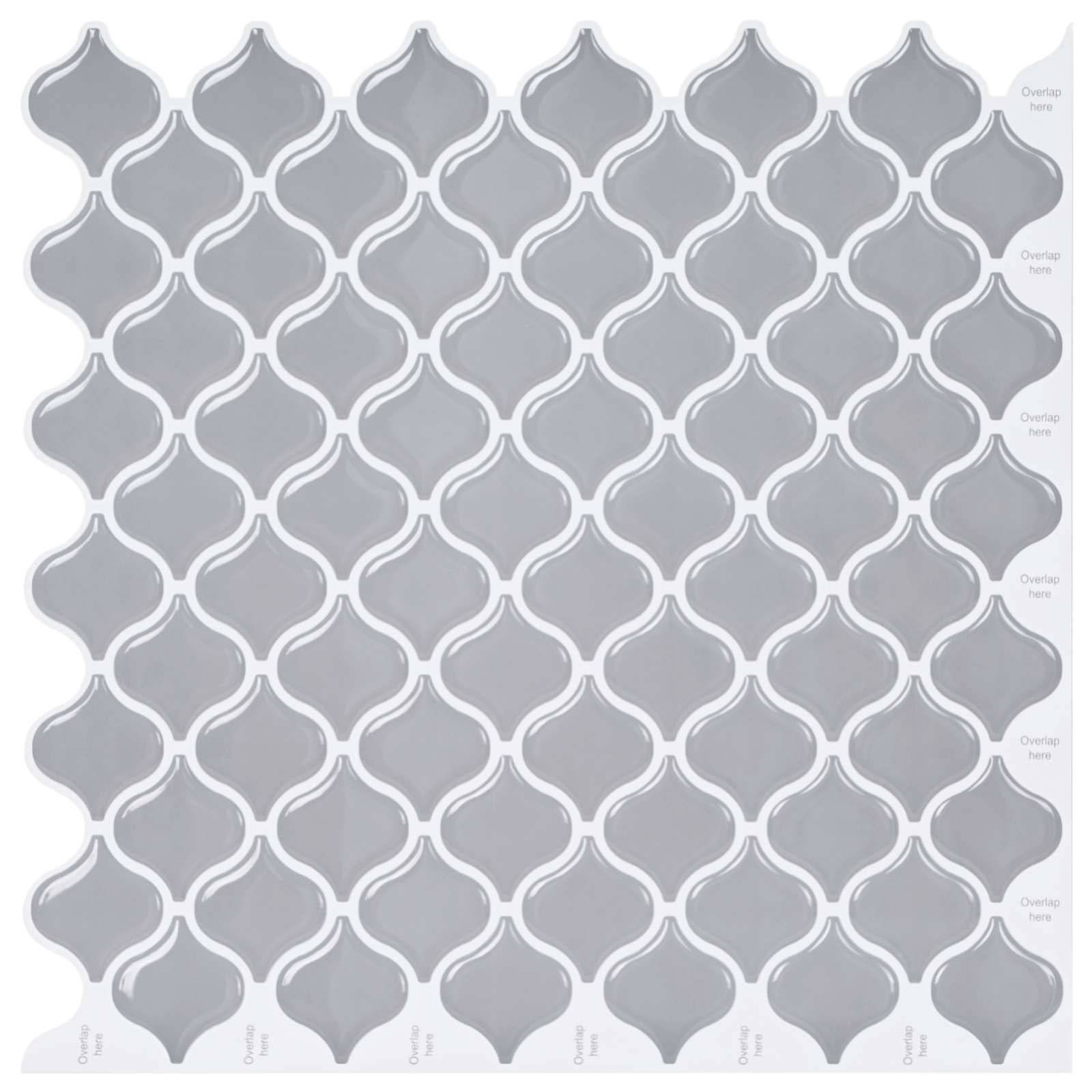 vidaXL Lanturn Fliese 10 pcs Grau 27 x 27 cm Polyurethan und PET