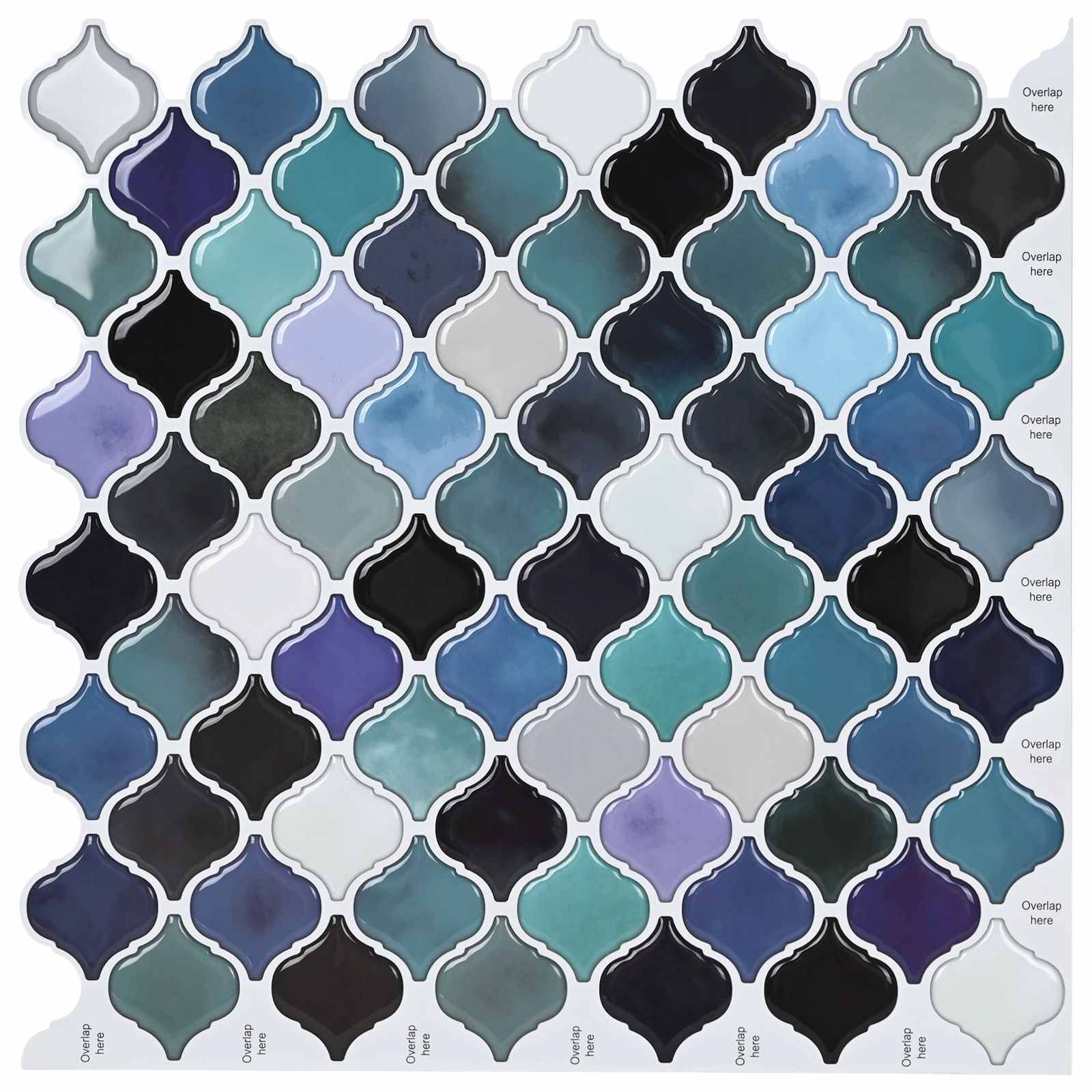 vidaXL Lanturn Fliese 20 pcs Blaugrün 27 x 27 cm Polyurethan und PET
