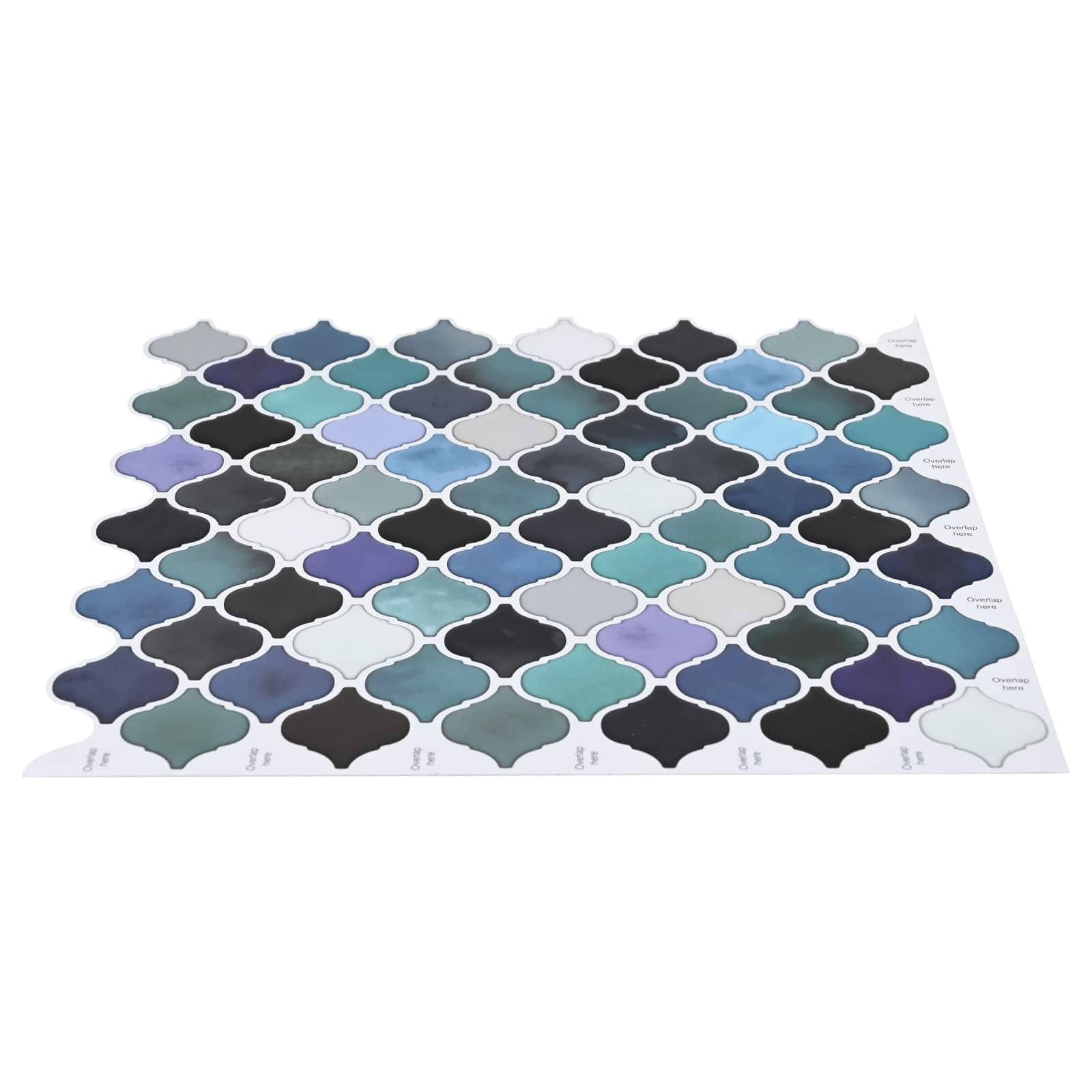 vidaXL Lanturn Fliese 20 pcs Blaugrün 27 x 27 cm Polyurethan und PET